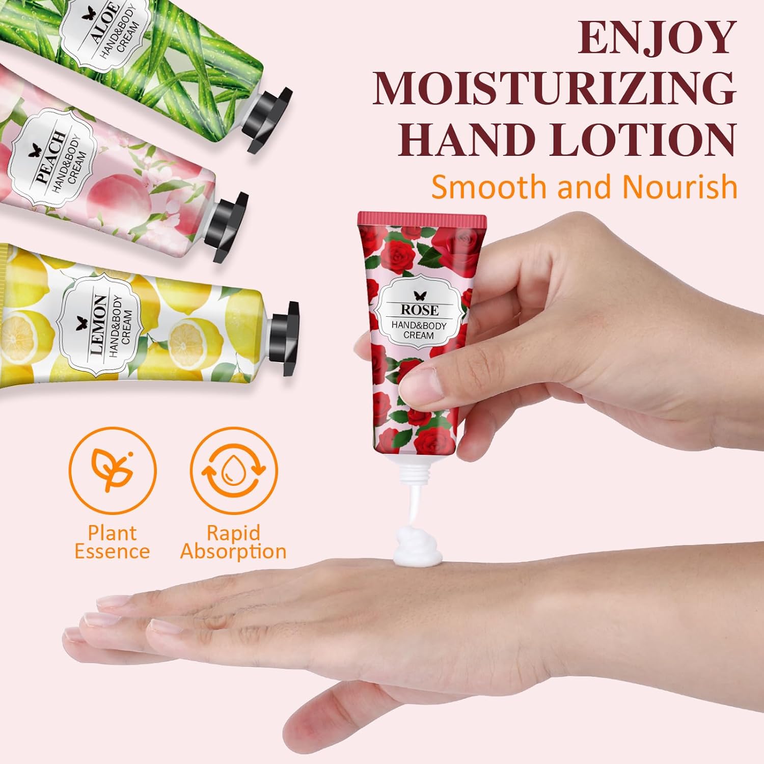 VESPRO 56 Pack Hand Cream Gifts Set, Mothers Day Gifts, Bulk Hand Lotion Travel Size for Dry Cracked Hands, Mini Hand Lotion for Nurses Week Gifts, Bridal Shower Favors and Teacher Gifts for Women - Image 5