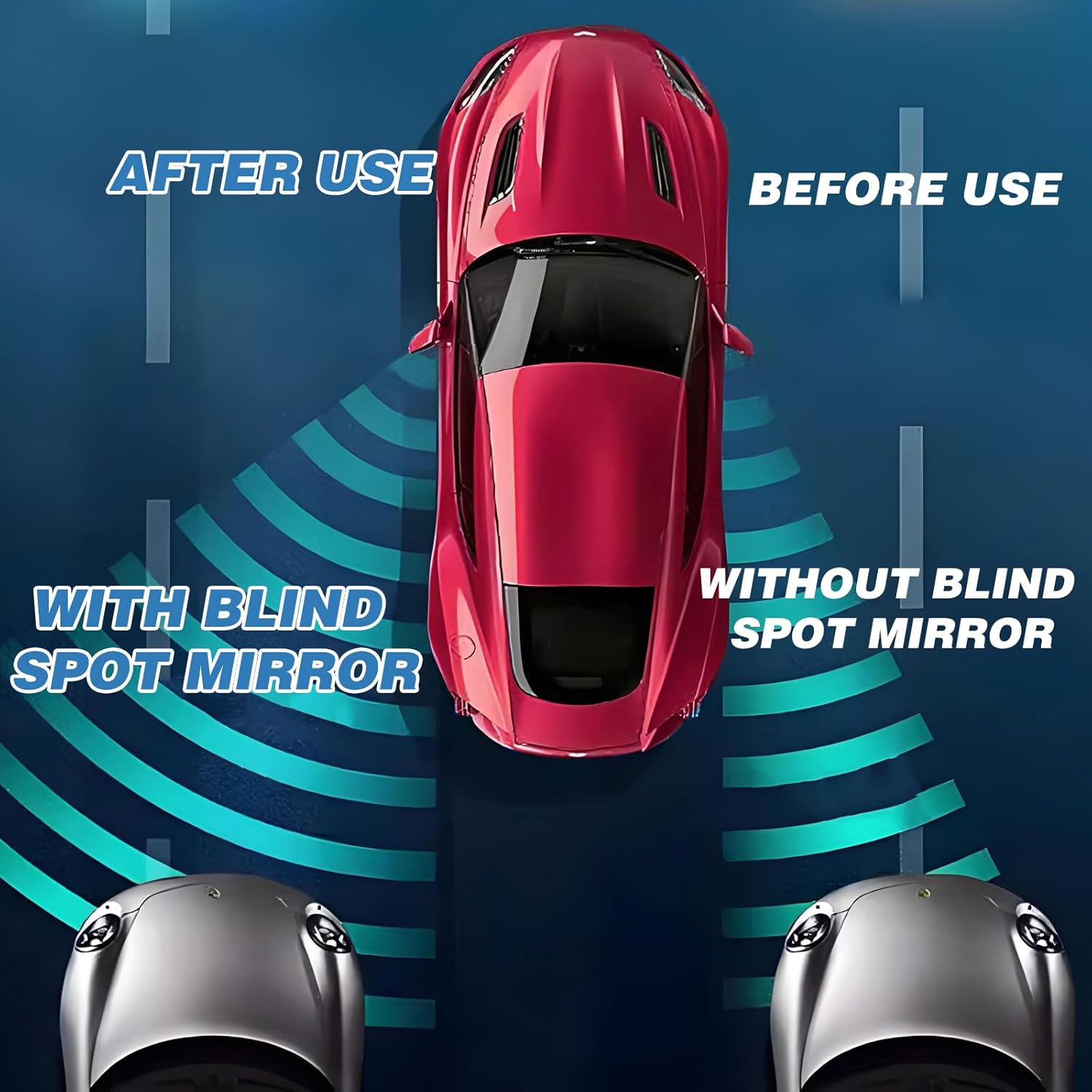 2Pcs Cars Heart Shaped Blind Spot Mirrors Car Side Mirror Blindspot Adjustabe Angle Removable Wide Angle Convex RearView Mirror for Enhanced Safety Universal Fit Stick, Car Accessories for Cars Suvs - Image 5