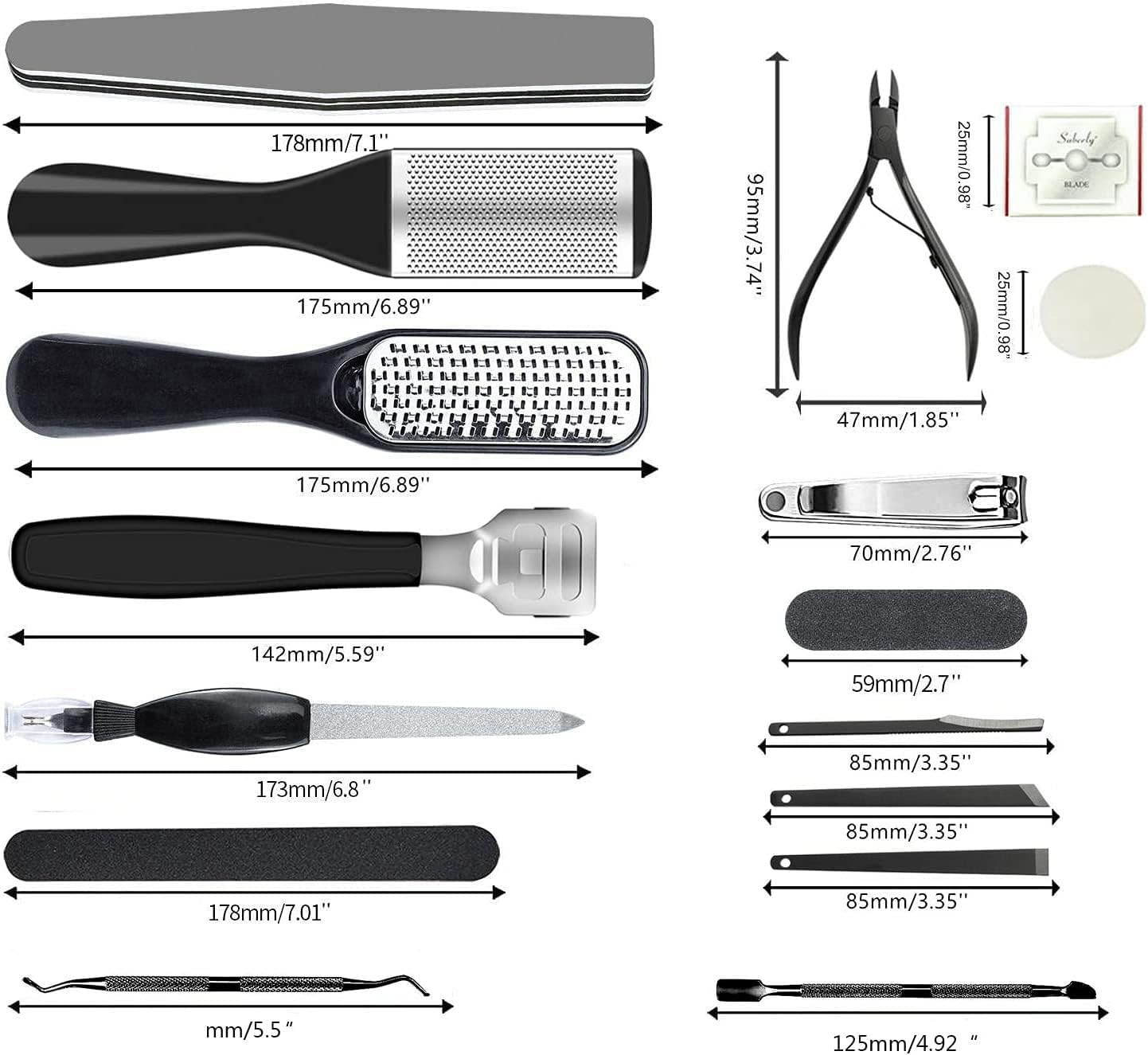 36 in 1 Pedicure Kit, Professional Pedicure Tools Foot Rasp Foot Dead Skin Remover for Home & Salon Care - Image 3