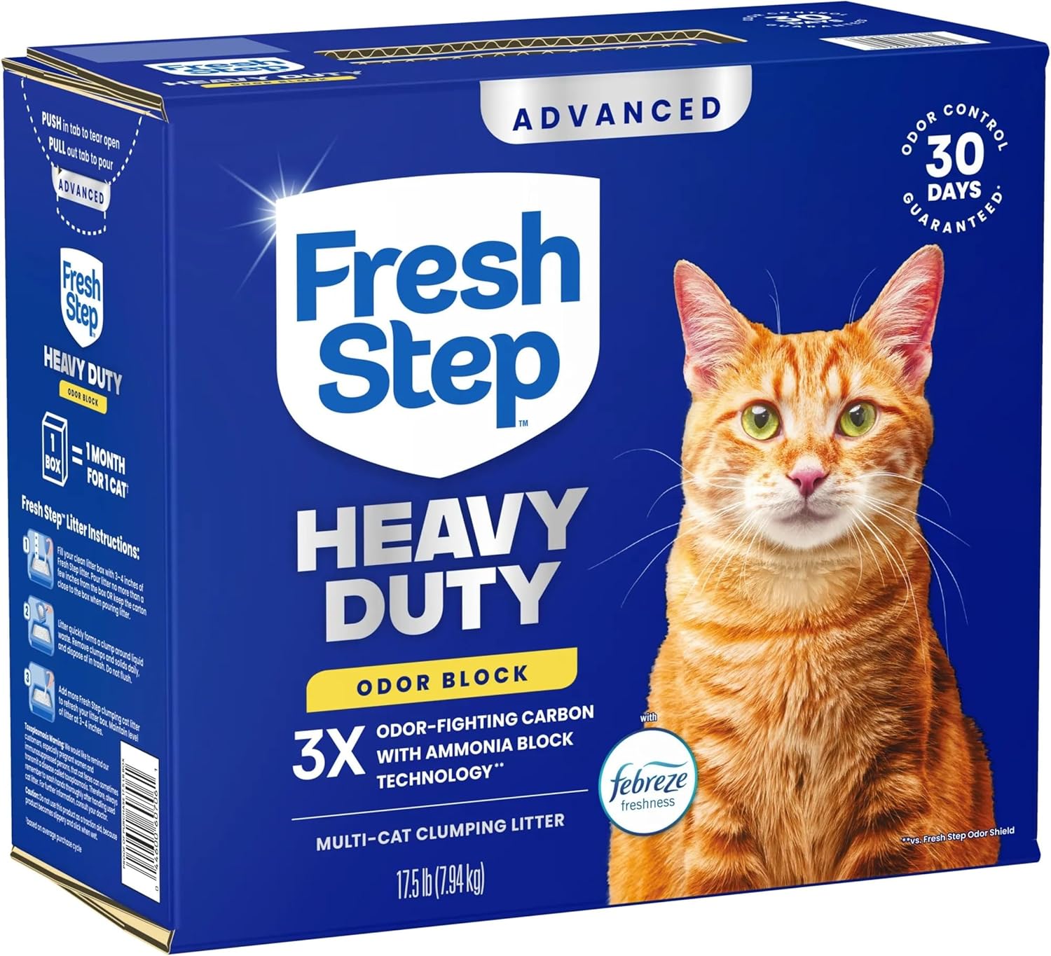 Fresh Step Heavy Duty Odor Block Advanced Multi Cat Clumping Litter with Febreze, 17.5 lb (Package May Vary) - Image 13