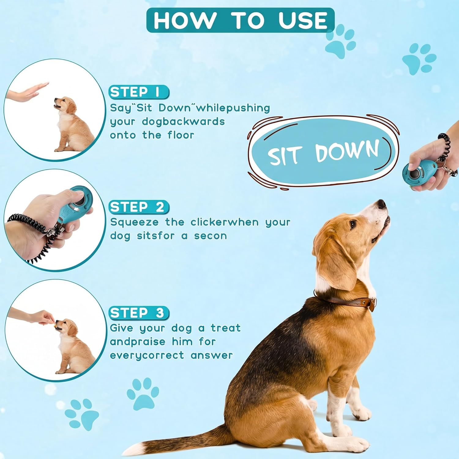 Dog Training Clicker with Sring Wrist and Keyring - Pet Dog Training Clickers for Puppy, Cat, Potty, Bird, Horse, Pet, Trainer Training Tools, Behavior Aids - Image 7