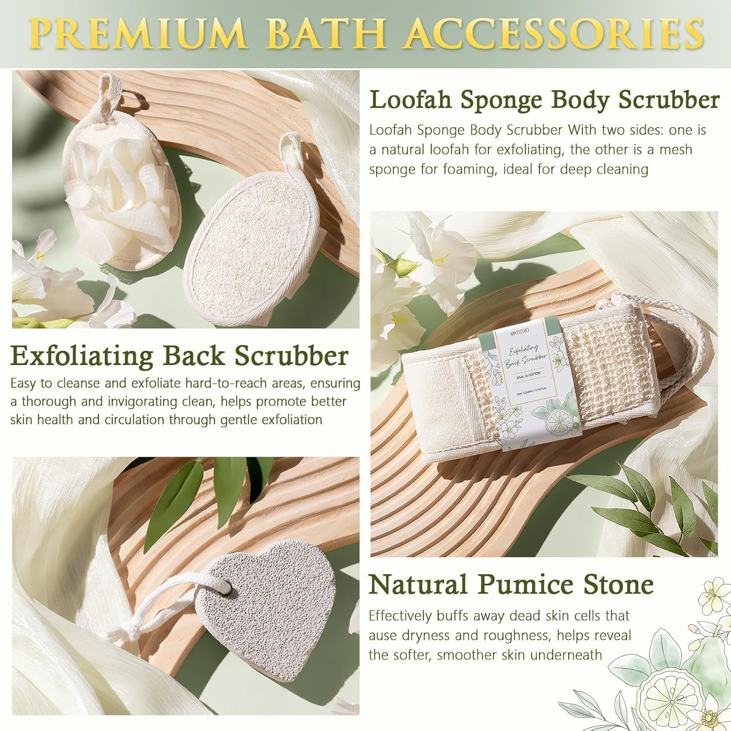 Mothers Day Birthday Gifts for Women, Bergamot Jasmine Relaxing Spa Gift Baskets for Women Self Care Package Bath Gift Set, Home Bath and Body Kit Pampering Gifts for Womens Her Mom Friend Sister Wife - Image 6