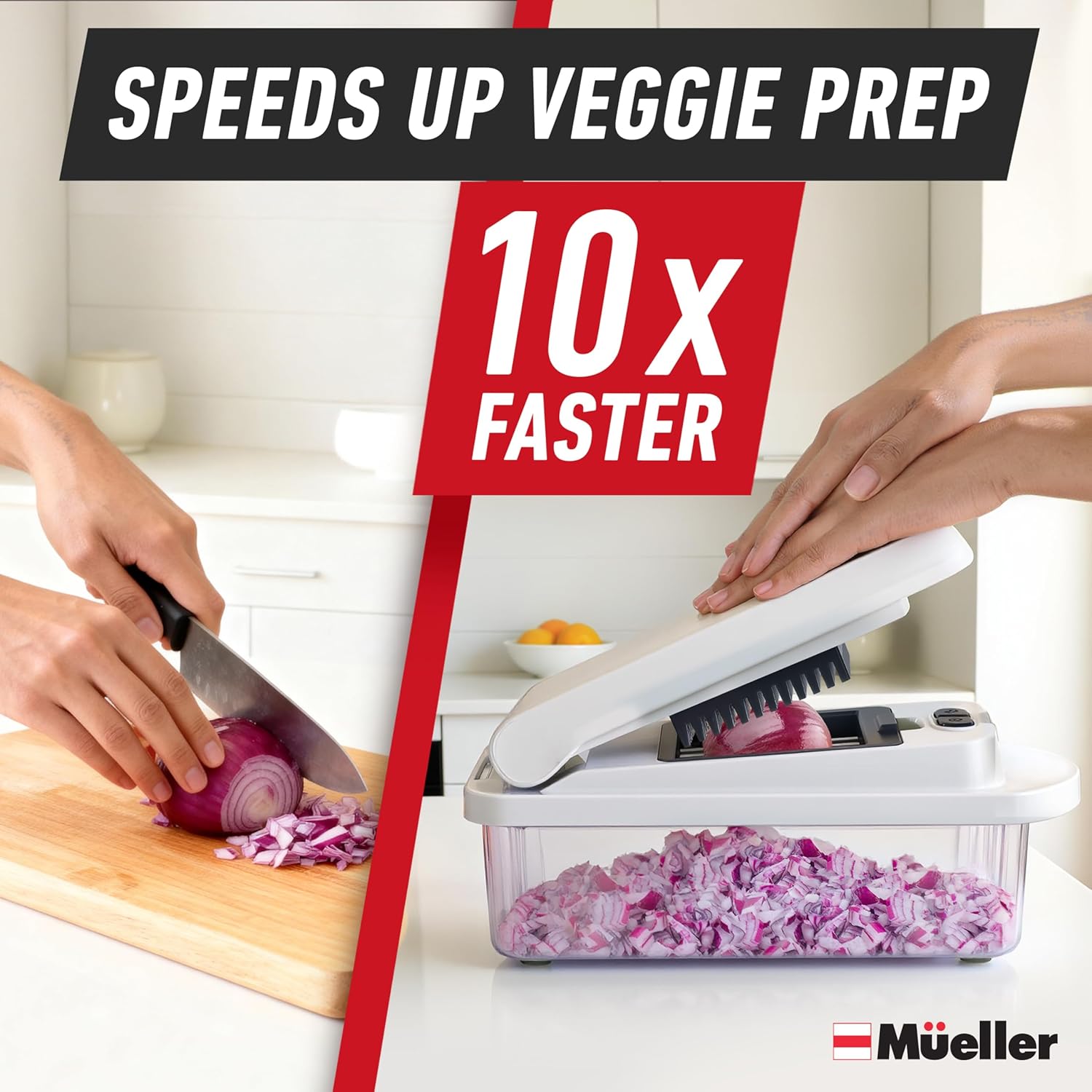 Mueller The Real Original Pro Chopper since 2013 Vegetable Chopper Mandoline Slicer, 8 Blade Food Veggie Chopper Onion Vegetable Cutter with Container, Kitchen Gadgets & Essentials, (10 in 1) - Image 3