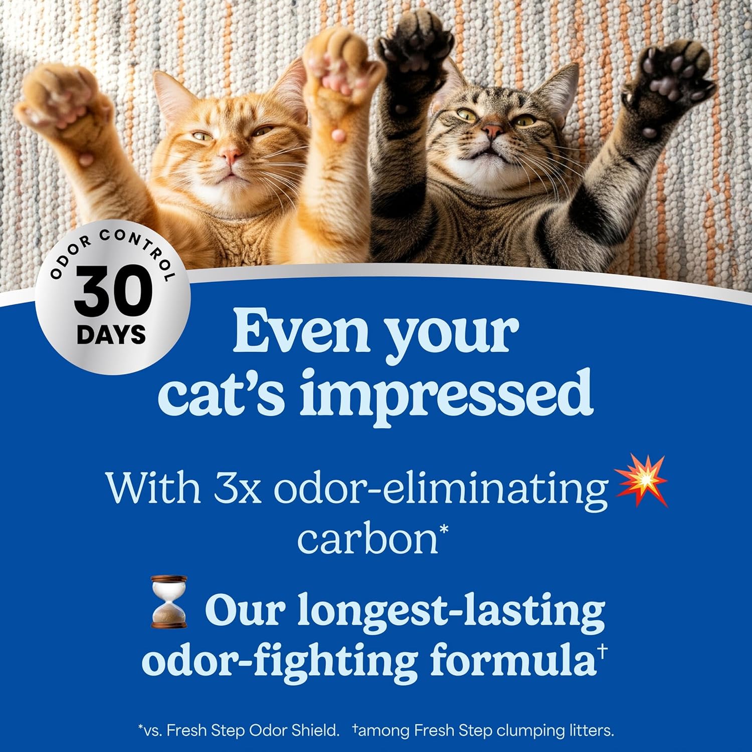 Fresh Step Heavy Duty Odor Block Advanced Multi Cat Clumping Litter with Febreze, 17.5 lb (Package May Vary) - Image 3