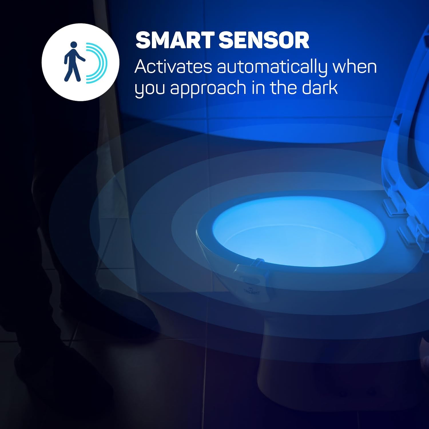 ToiLight The Original Toilet Bowl Night Light. Fun Useful Bathroom Motion Sensor Tech Gadget. Funny Novelty Birthday Gift Idea. Stocking Stuffer for Him, Her, Guys, Men, Mom, Brother - Image 3