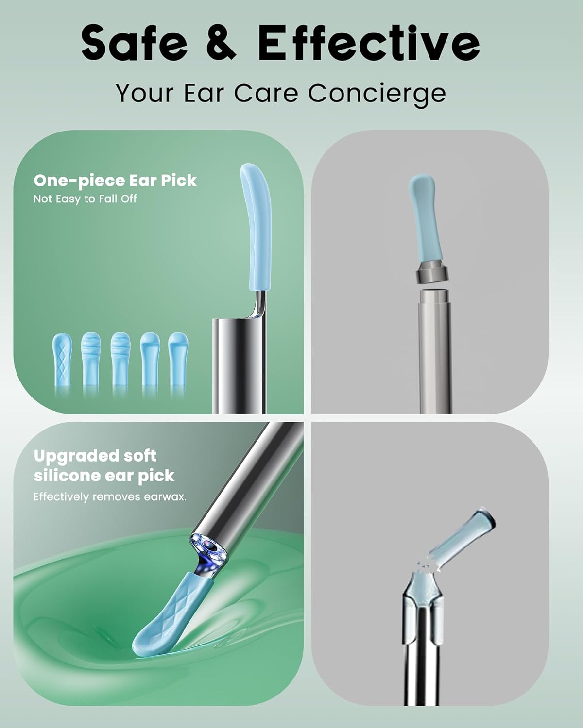 Ear Wax Removal - Earwax Remover Tool with Ear Set - Ear Canal Cleaner with 1080P Camera - FSA HSA Eligible - Ear Cleaning Kit with Ear Spoon - Ear Camera for iOS & Android (Navy Blue) - Image 5