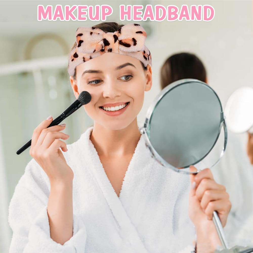 8 Pcs Spa Headbands for Women Facial Makeup Headband Stocking Stuffers For Women Teen Coral Fleece Easter Basket Stuffers Goodie Bags Gift Baskets Easter Gifts Hair Band Party Favors Mothers Day Gift - Image 3