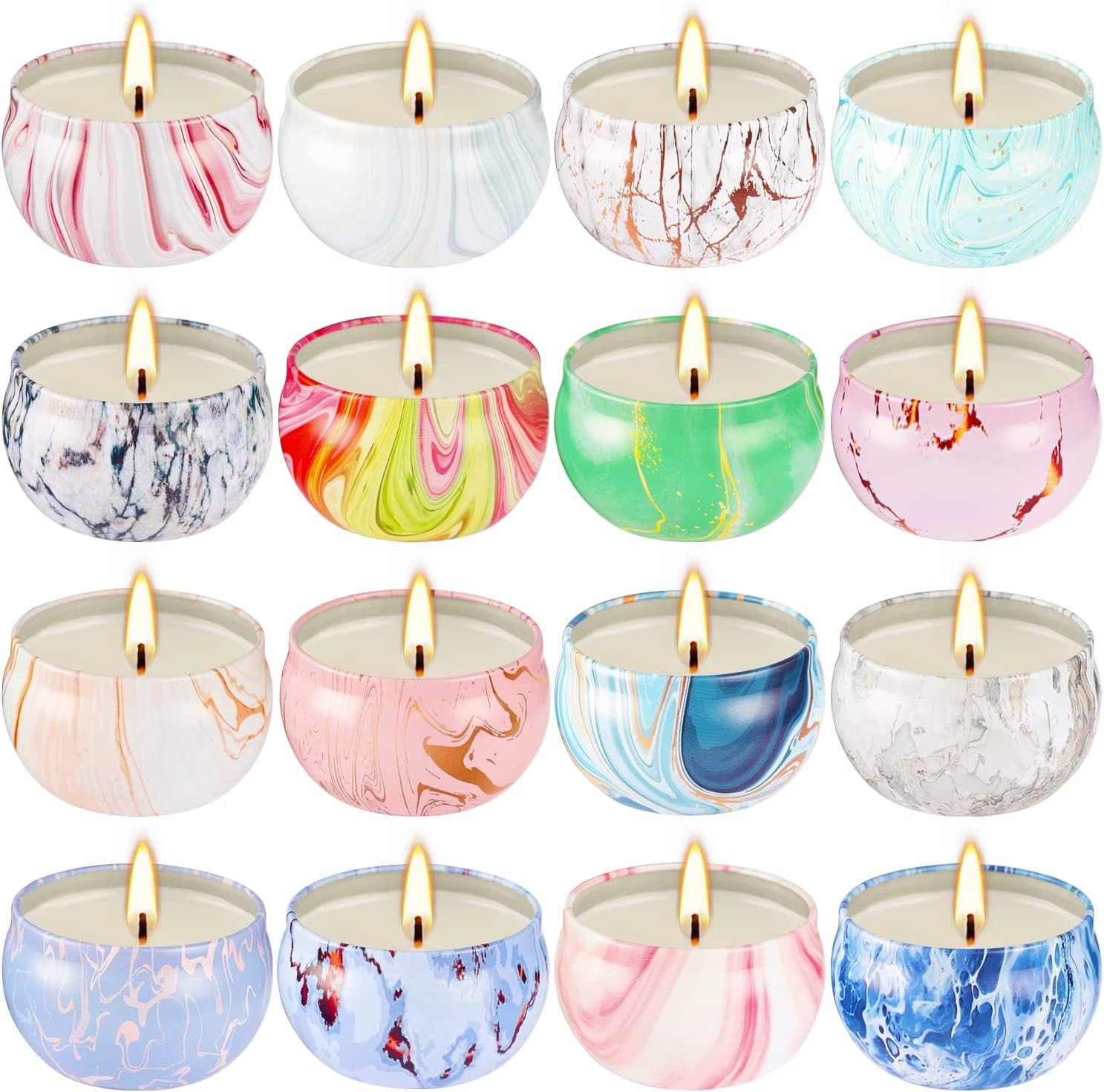 WPONSZU 16 Packs Scented Candle Gift Set for Mom | Woman, 2.5oz Jar Candles for Home Scented Bath Yoga, Natural Soy Wax, Fragrance Candle for Mothers Day, Birthday, Valentine's Day… - Image 4