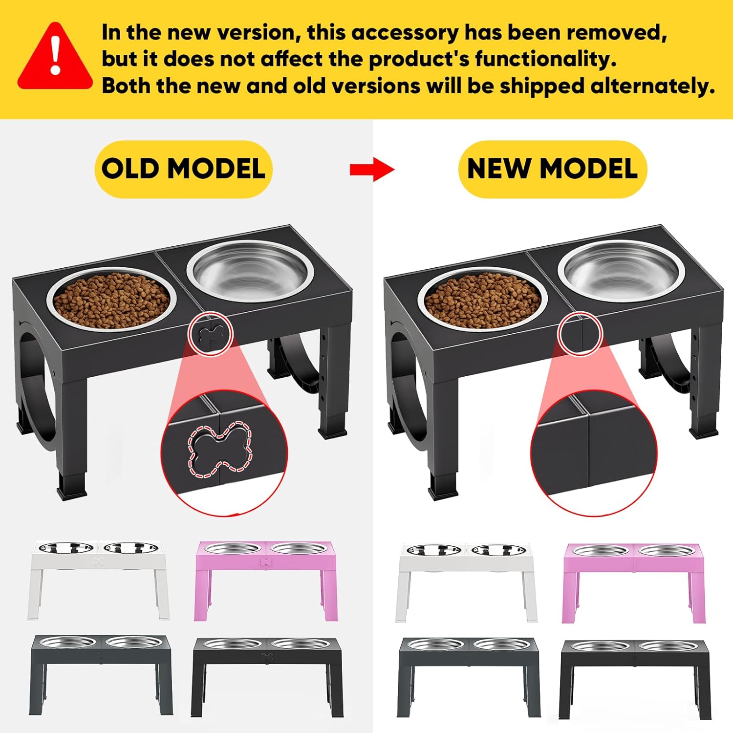 XIAZ Elevated Dog Bowls Large Breed Raised Dogs Bowl Stand Large/Medium Sized Dog Stainless Steel Food Water Bowl Stands 5 Heights Adjustable 9/11/12/14in Black Pet Feeder Dish Station - Image 7