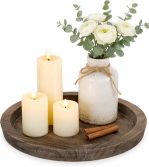 Hanobe Candle Plate Holder Tray: Ro...
