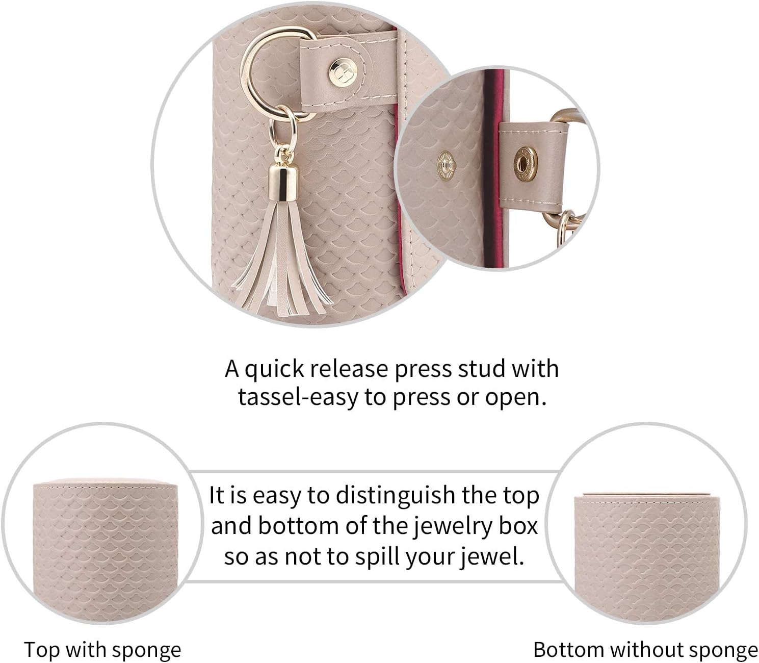 VLANDO Viaggio Mothers Day Gifts Her - Small Jewelry Case Box - Travel Essential Accessories for Women, Travelers, Couples, Mom, Friends, Bridesmaid - Image 6