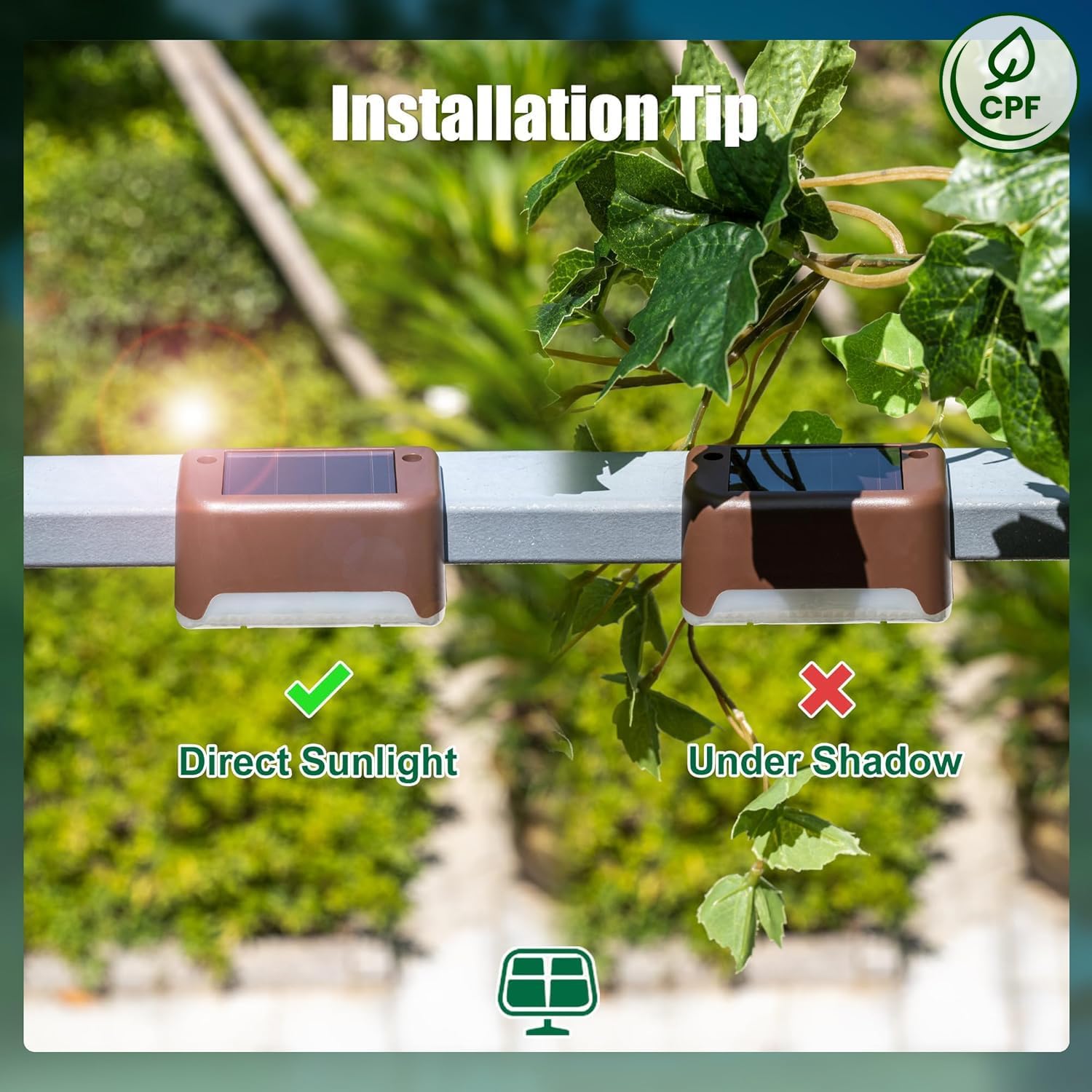 SOLPEX Solar Deck Lights Outdoor 16 Pack, Solar Step Lights Waterproof Led Solar lights for Outdoor Stairs, Step , Fence, Yard, Patio, and Pathway(Warm White) - Image 7