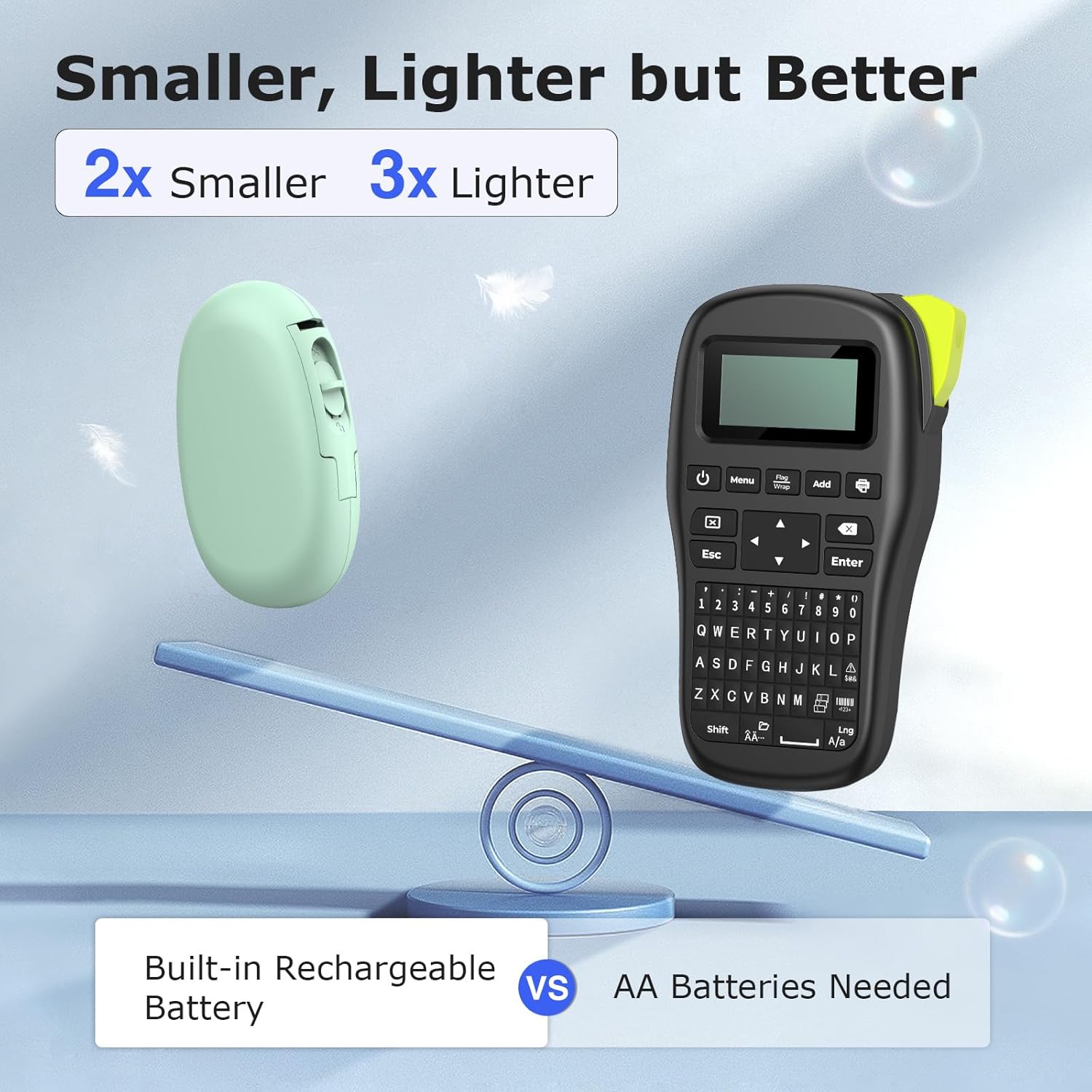 SUPVAN E10 Bluetooth Label Maker Machine with Tape, Continuous Waterproof Label, Versatile App with 35 Fonts and 1k+ Icons, Label Printer for Home, Kitchen, School, Office Organization, Green - Image 2