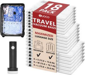 Travel Vacuum Bags for Clothing wit...