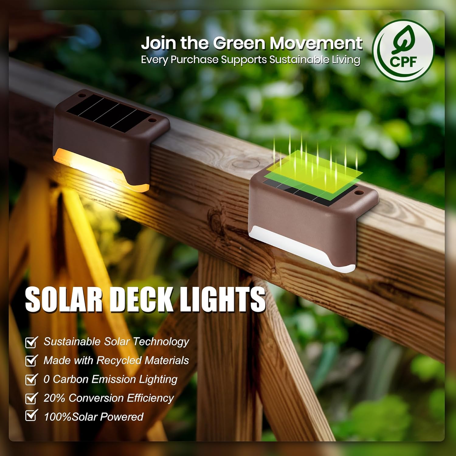 SOLPEX Solar Deck Lights Outdoor 16 Pack, Solar Step Lights Waterproof Led Solar lights for Outdoor Stairs, Step , Fence, Yard, Patio, and Pathway(Warm White) - Image 3