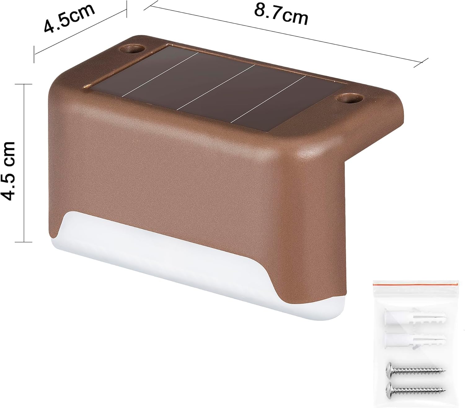 SOLPEX Solar Deck Lights Outdoor 16 Pack, Solar Step Lights Waterproof Led Solar lights for Outdoor Stairs, Step , Fence, Yard, Patio, and Pathway(Warm White) - Image 9