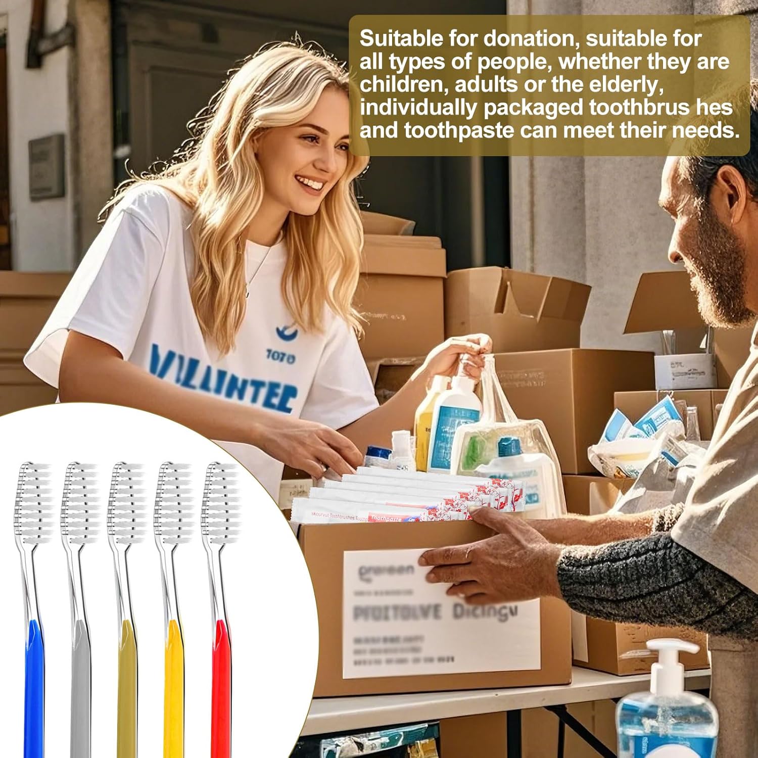 Disposable Toothbrushes with Toothpaste Individually Wrapped 5 Colors Bulk Toothbrush and Toothpaste 10g for Homeless,Shelter,Air Bnb/Hotel/Guest Apartment (30) - Image 4