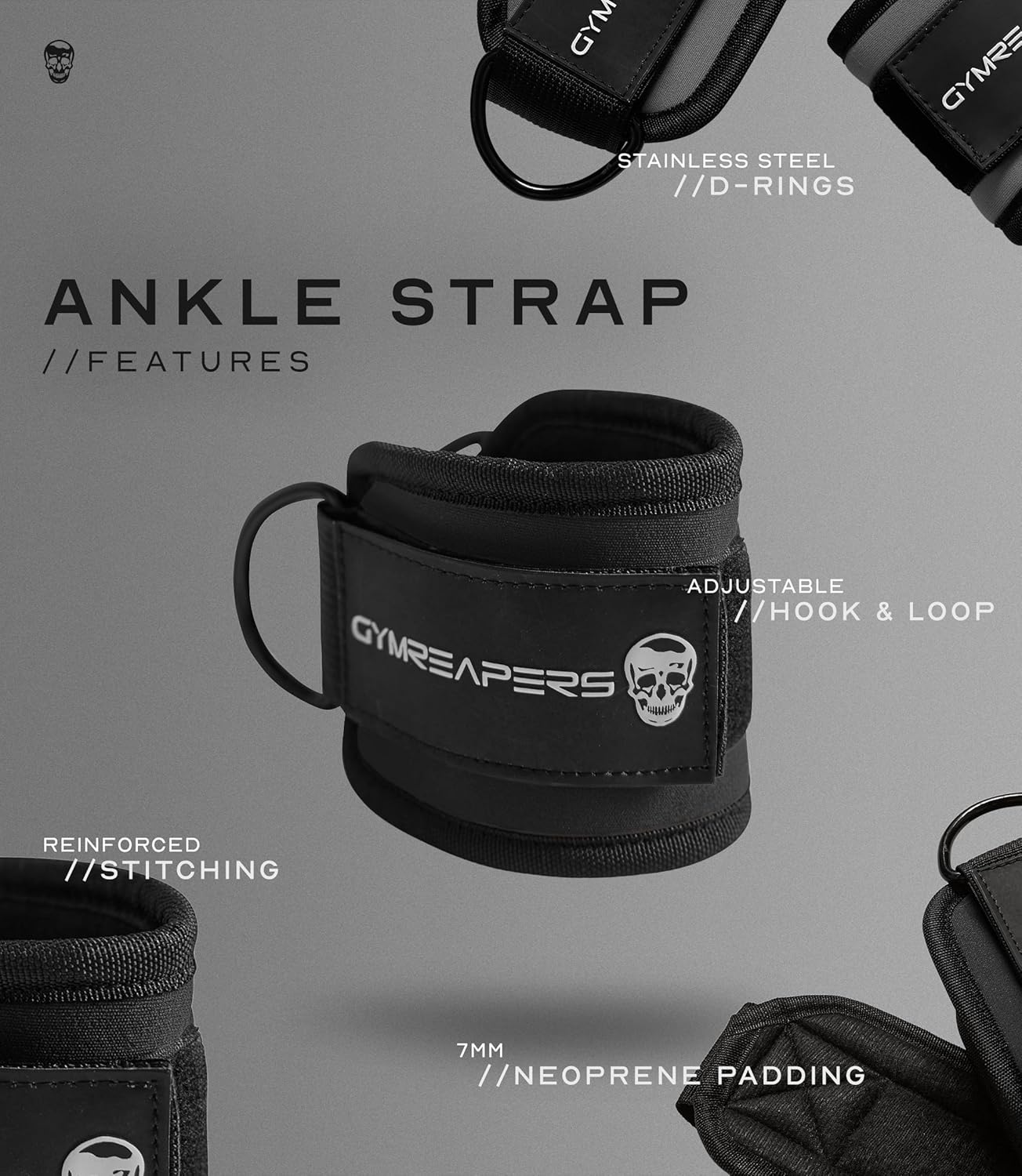 Gymreapers Ankle Straps For Cable Machine Kickbacks, Glute Workouts, Lower Body Exercises - Adjustable Leg Straps with Neoprene Padding - Image 6