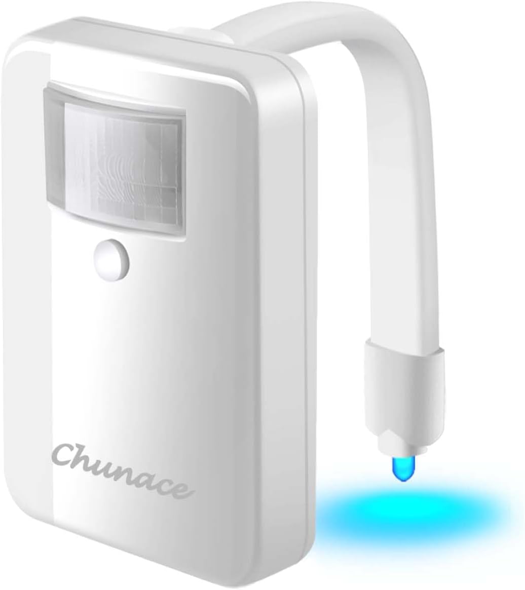 Chunace Toilet Light Motion Sensor for Bathroom, Funny Gag Gifts | 16 Color LED Night Light, Cool White Elephant Stuff for Adults, Unique & Unusual Stocking Stuffer Gadgets for Men - Image 2
