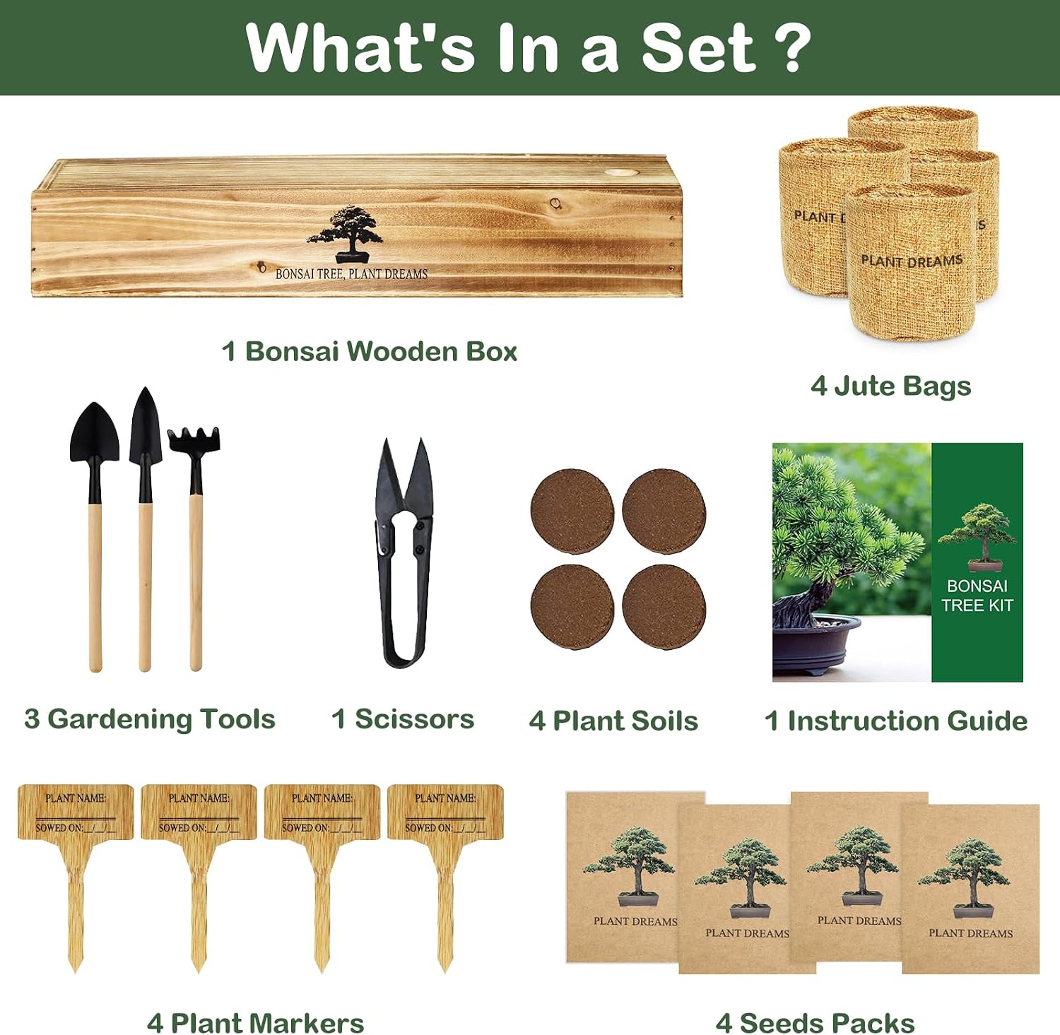 LUOJIBIE Bonsai Tree Kit, Bonsai Tree Starter Growing Kit, Unique Birthday Gifts for Women Men Mom Dad Girls Boys, House Warming Gifts New Home, Gardening Anniversary Wedding Gift, Crafts Hobby Kits - Image 3