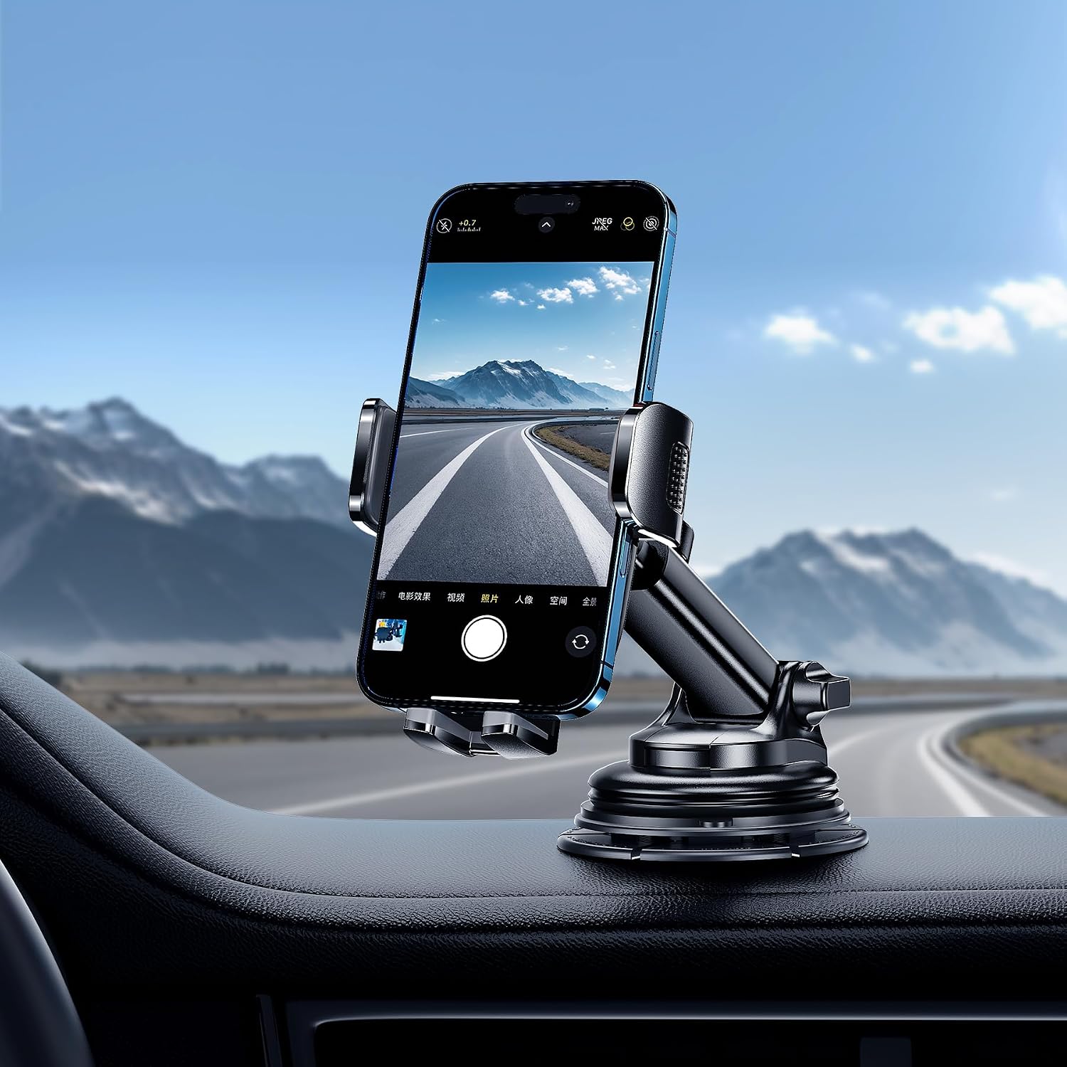 Qifutan Car Phone Holder Mount Phone Mount for Car Windshield Dashboard Air Vent Universal Hands Free Automobile Cell Phone Holder Fit for iPhone Smartphone Camera Mounts - Image 8