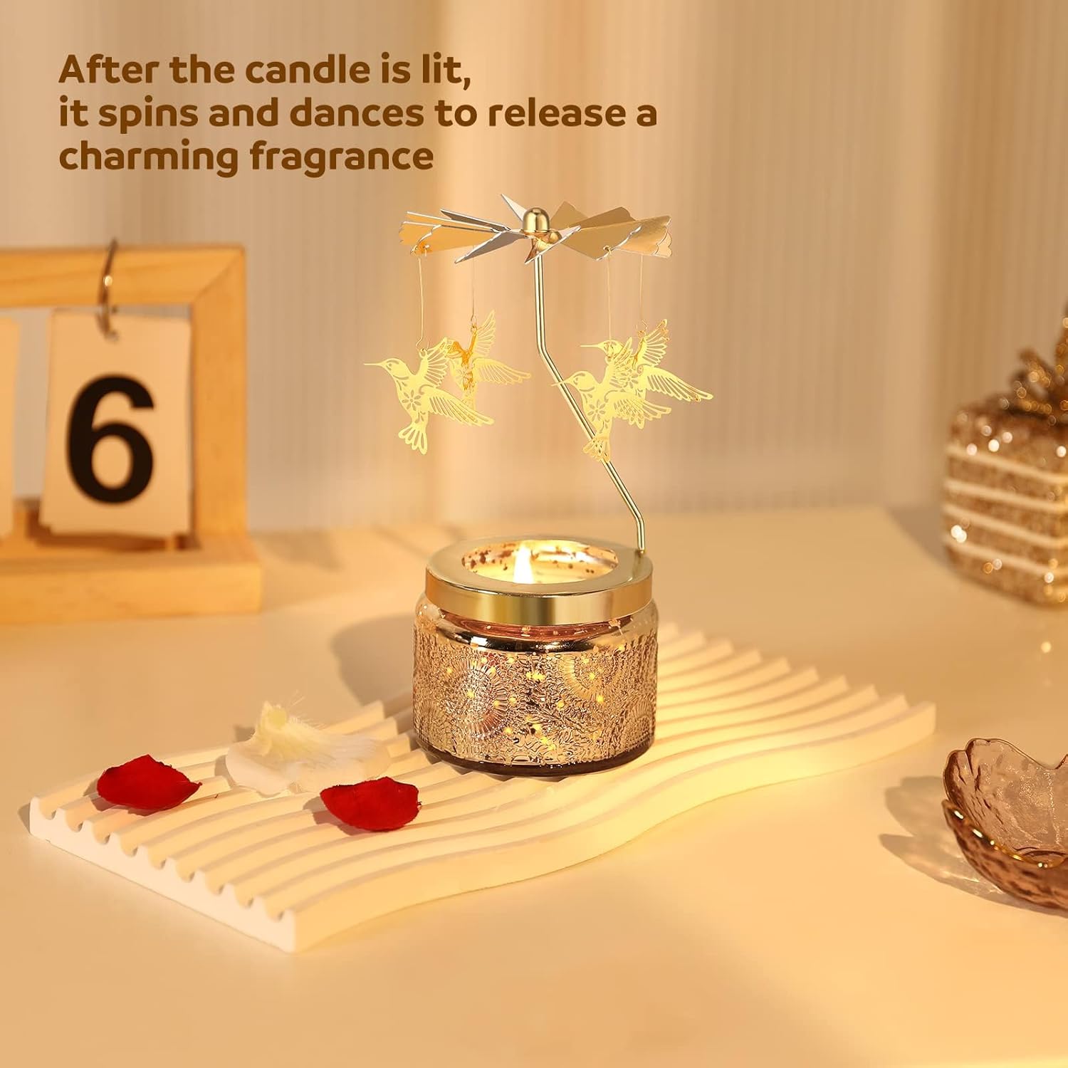 Unique Hummingbird Rotating Scented Candle – Gifts for Women Who Have Everything, Funny Birthday Present for Mom Grandma Wife Daughter - Image 3