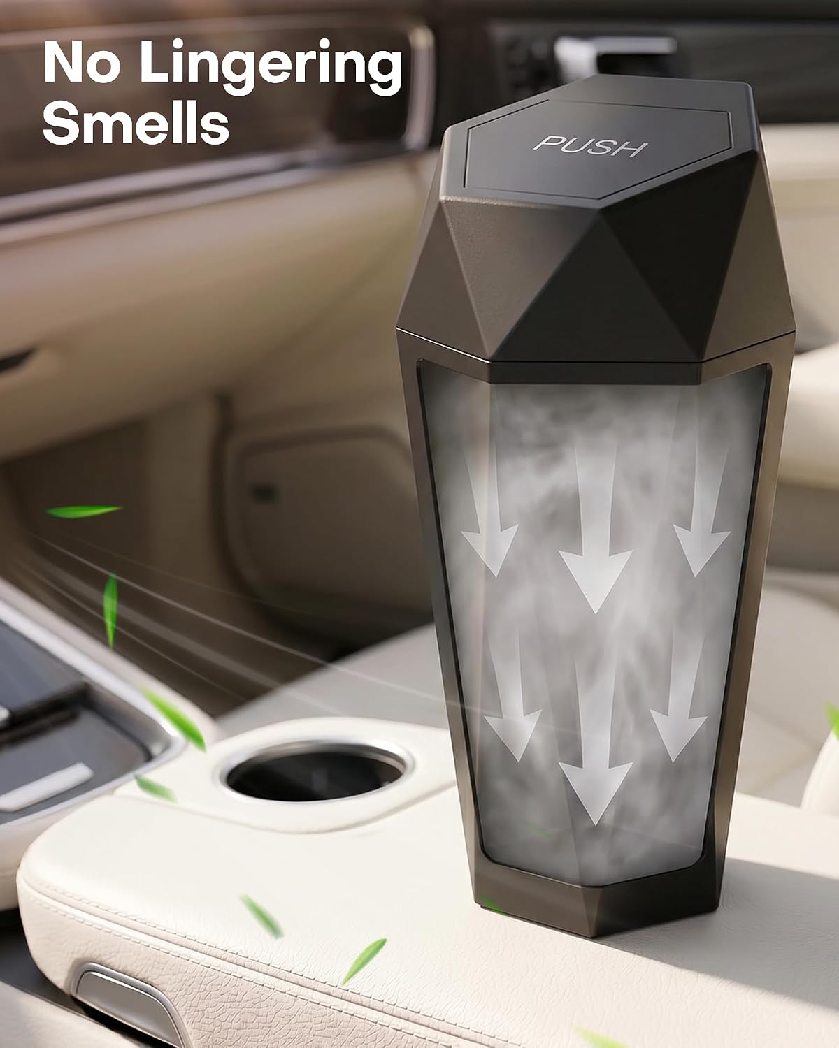 HOTOR Car Trash Can with Lid - 2 Pack, Car Accessories for Interior, Leakproof Vehicle Garbage Can with 30 Attached Trash Bags, Multipurpose Organizers and Storage for Home, Office, Black - Image 6