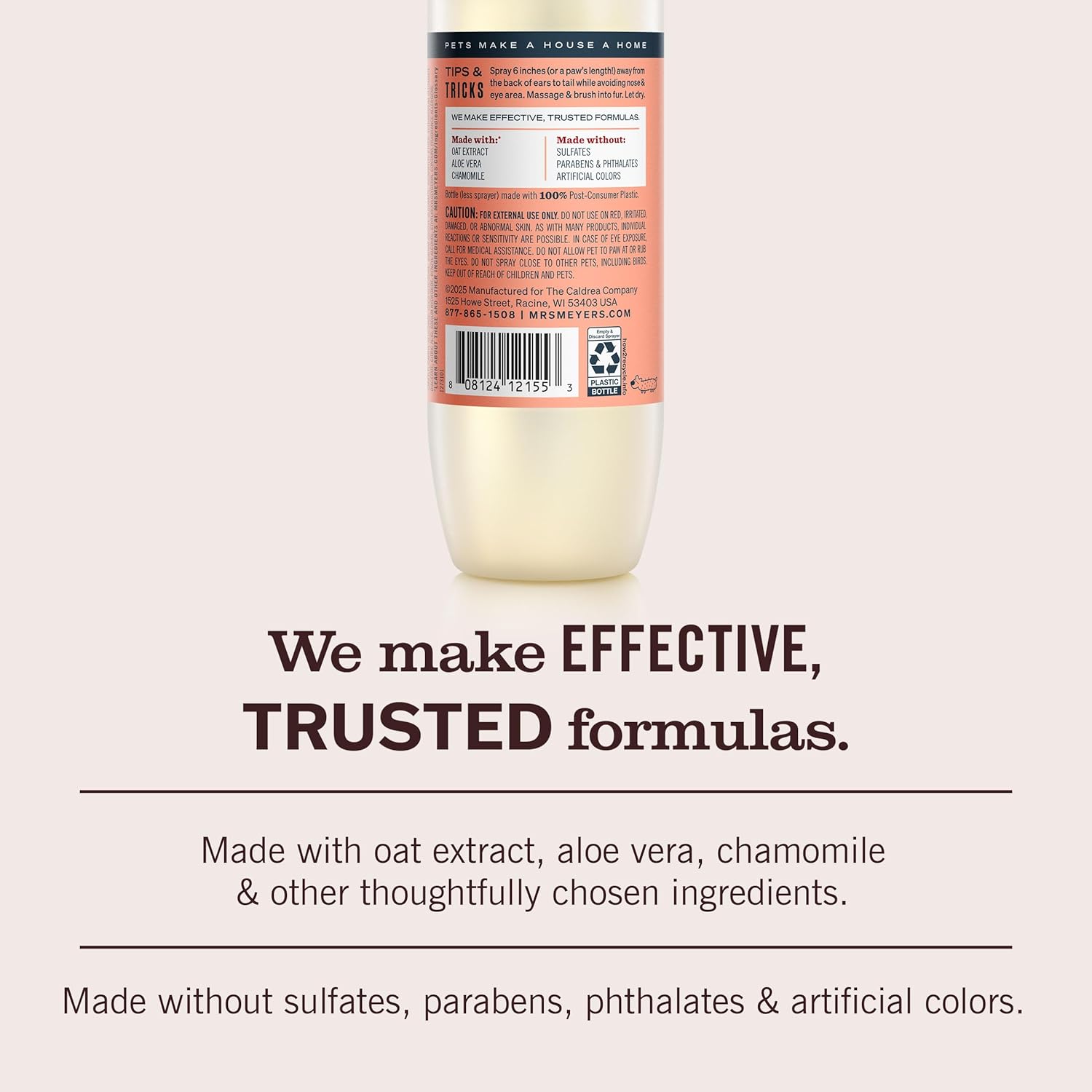 MRS. MEYER'S Clean Day Dog Deodorizing Spray, White Peach Scent, 8oz - Image 5