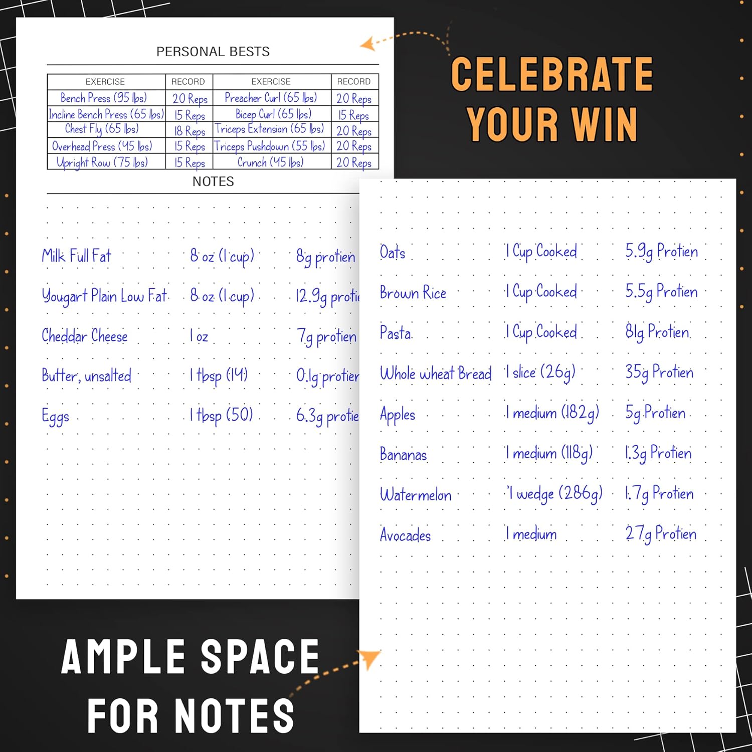Nextnoid Hardcover Fitness Journal Workout Planner for Men & Women - A5(5.7" x 8.3") Sturdy Workout Log Book to Track Gym & Home Workouts - Image 6
