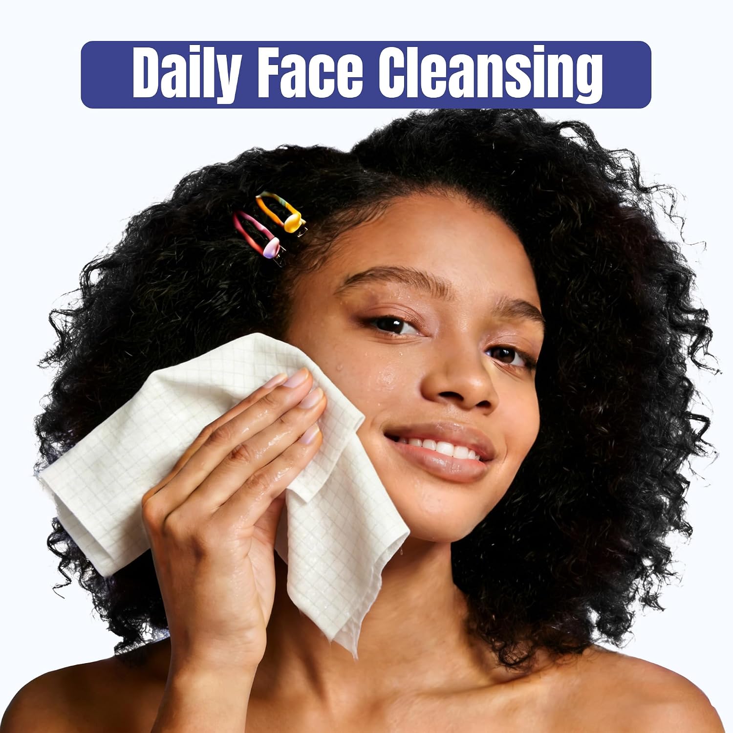 Ourmed Life Disposable Face Towels for All Skin, 100 Count - Ultra Value | Clinically Tested, Reduce Redness, Skin Soothing, Sensitive Skin friendly, Biodegradable, Skincare, Women Cleansing,Absorbent - Image 7