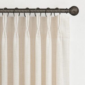 Pinch Pleated Linen Curtains 96 Inc...
