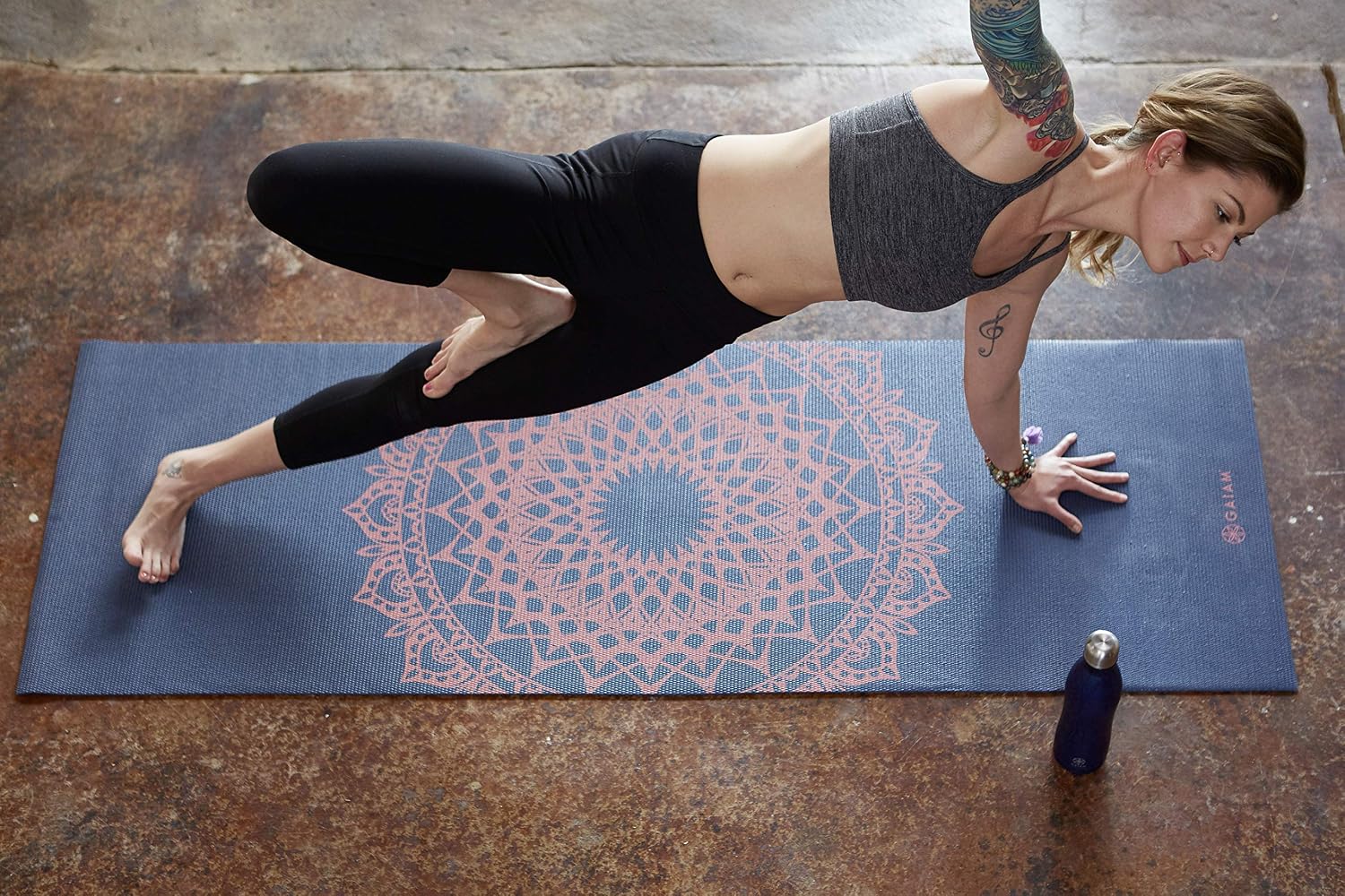 Gaiam Print Yoga Mat, Non Slip Exercise & Fitness Mat for All Types of Yoga, Pilates & Floor Exercises - Image 6