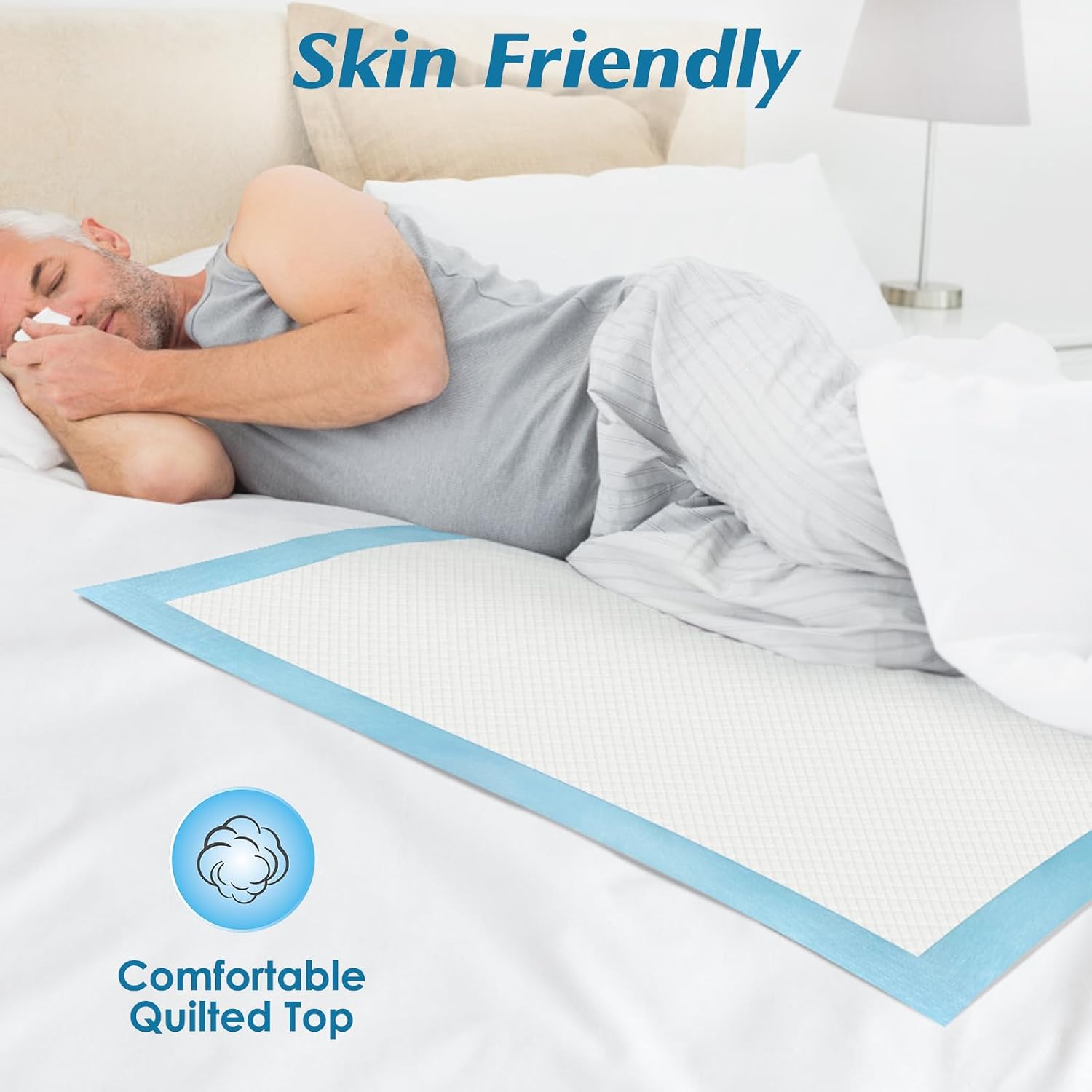 50 Count 36” x 36” Super Absorbency Disposable Underpads - Image 5