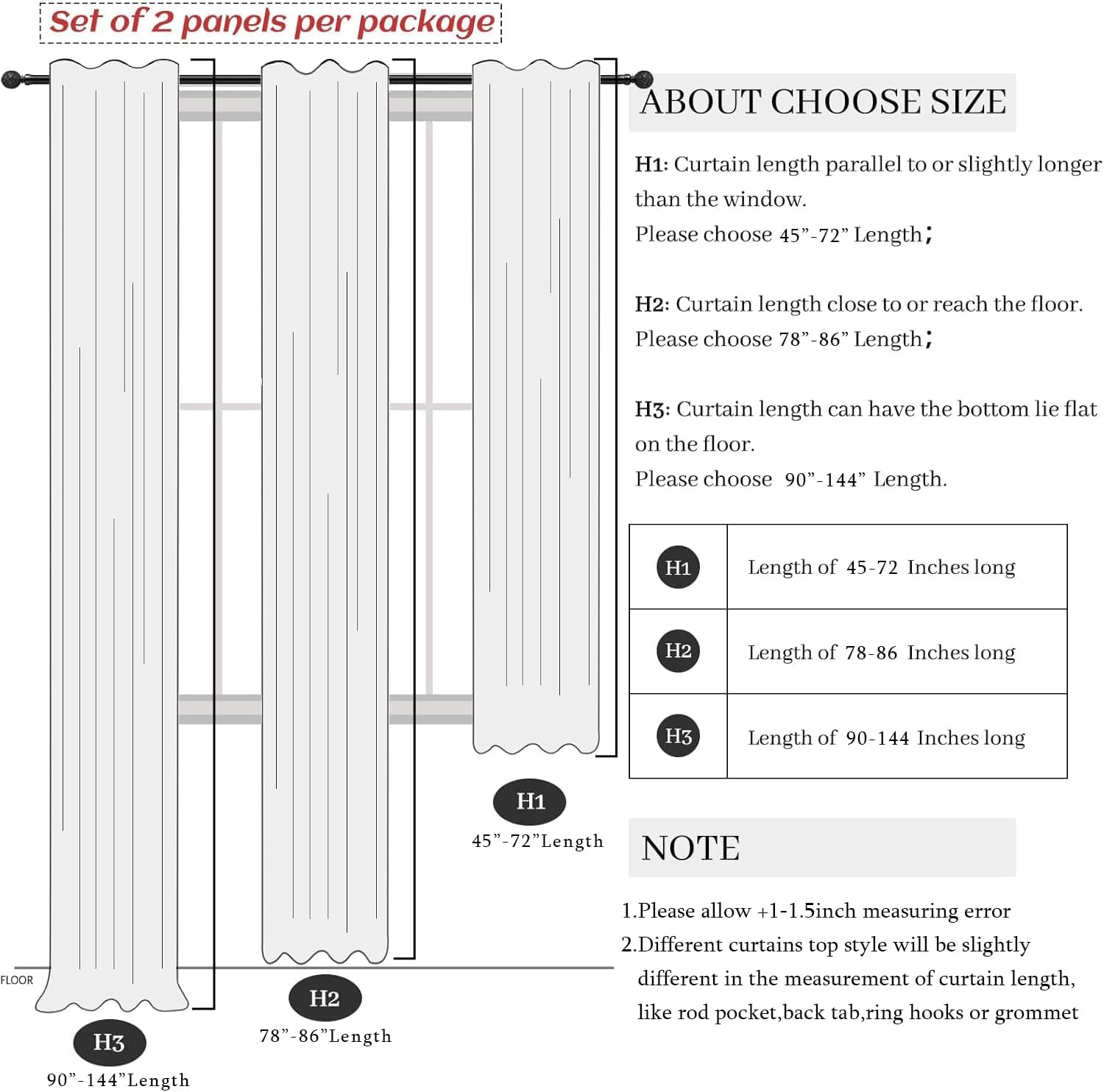 100% Blackout Curtains 84 Inch Length 2 Panels Set Neutral Boho Linen Farmhouse for Bedroom Windows Living Room Darkening Thermal Insulated Drapes Natural Cream Ivory 7ft Long Back Tab Pleated Pocket - Image 9