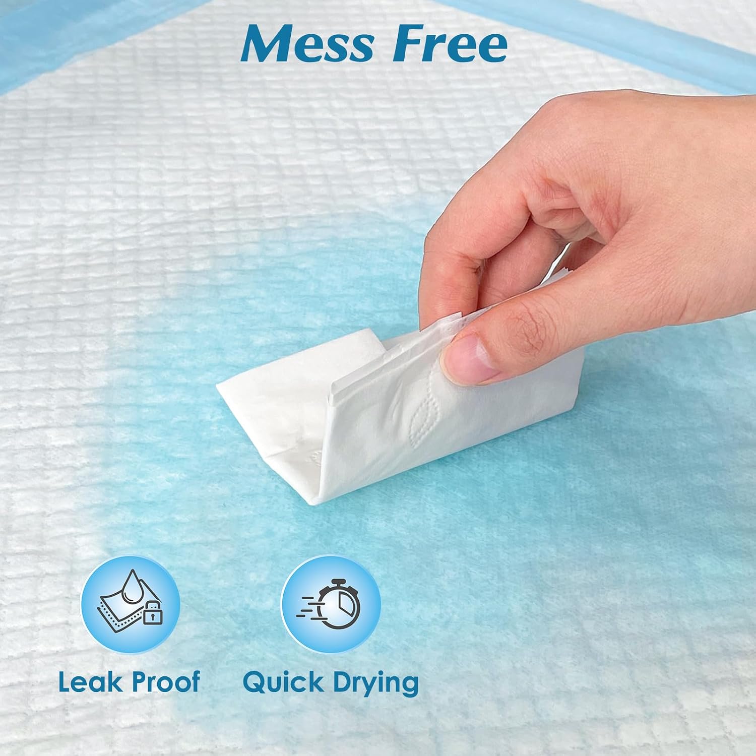 50 Count 36” x 36” Super Absorbency Disposable Underpads - Image 4