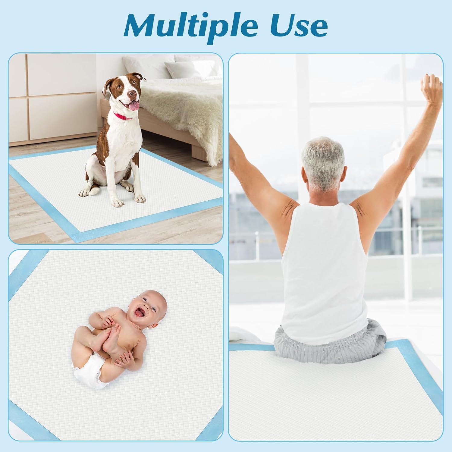 50 Count 36” x 36” Super Absorbency Disposable Underpads - Image 6