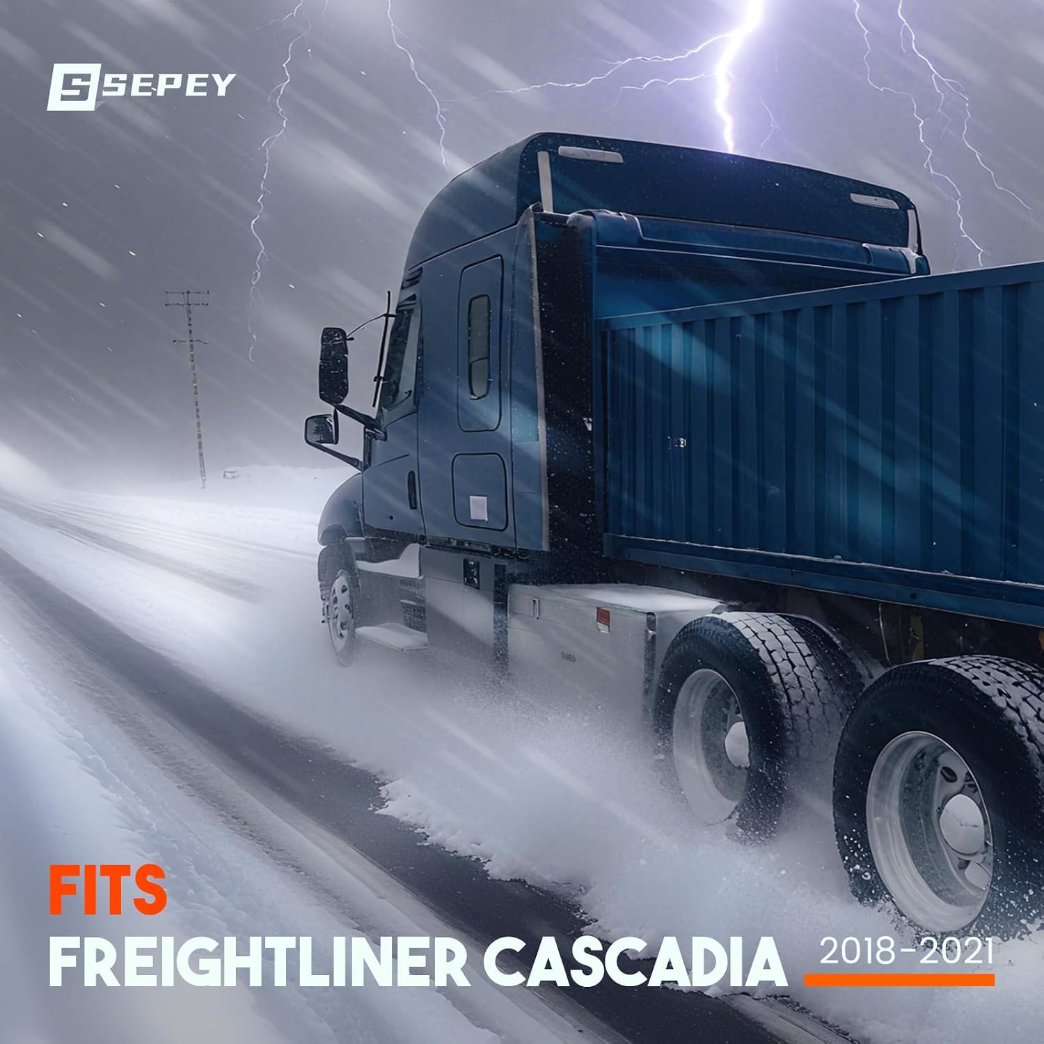 SEPEY Lower Mirror Glass for FREIGHTLINER CASCADIA, Lower Mirror Glass With Defrost Heat for Freightliner Cascadia 2018-2021 - Image 2