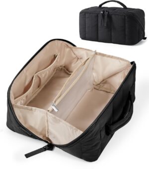 BAGSMART Puffy Travel Makeup Bag To...