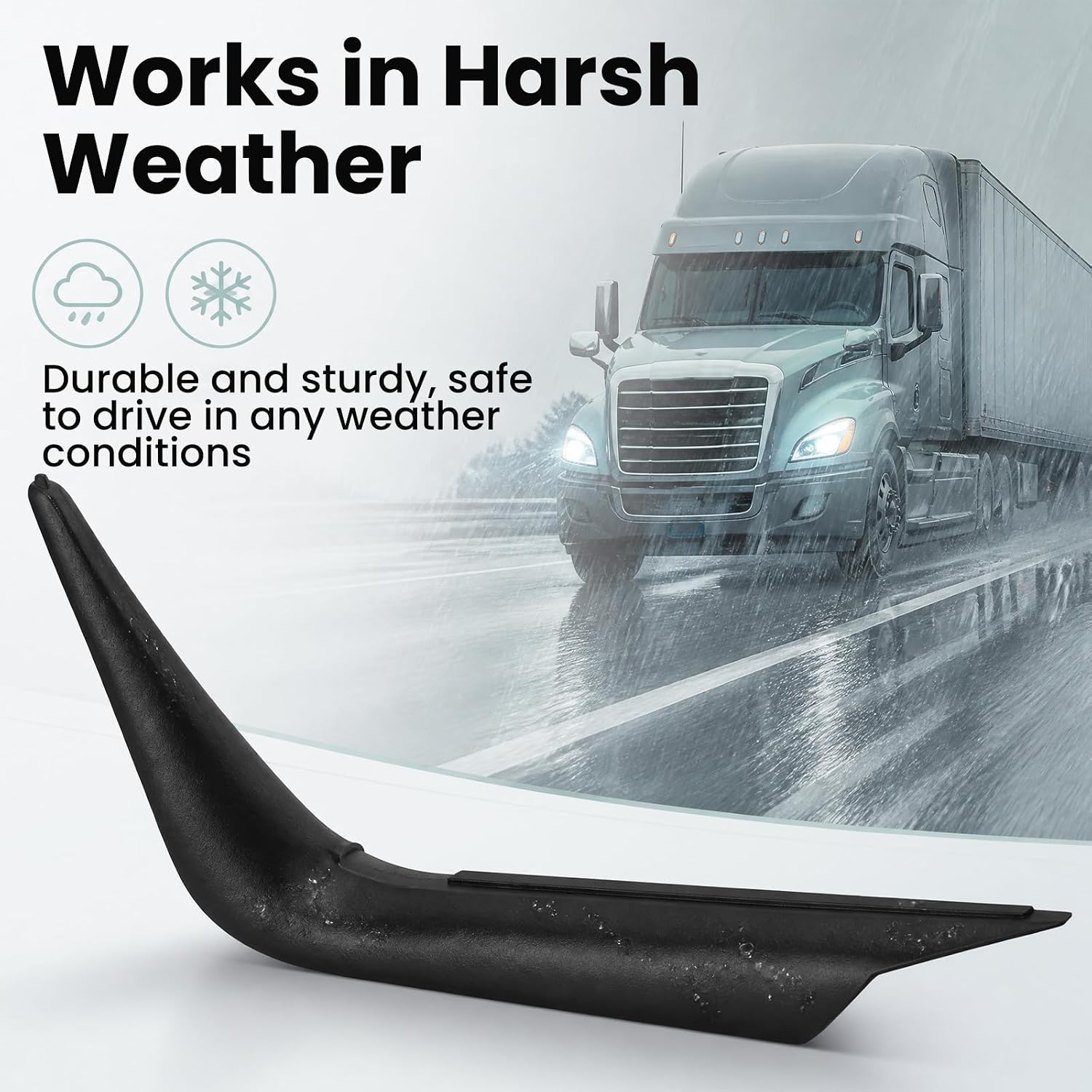 SEPEY Black Door Mirror Arm Cover for 2018-on Freightliner New Cascadia, Passenger Side - Image 3