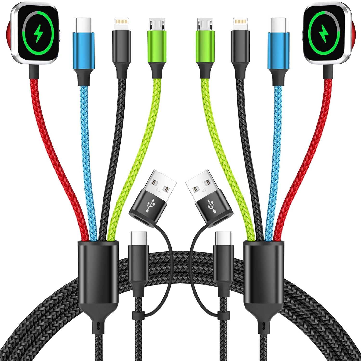 Multi Charging Cable for Apple Watch Charger, 2 Pack 5FT Travel Essentials