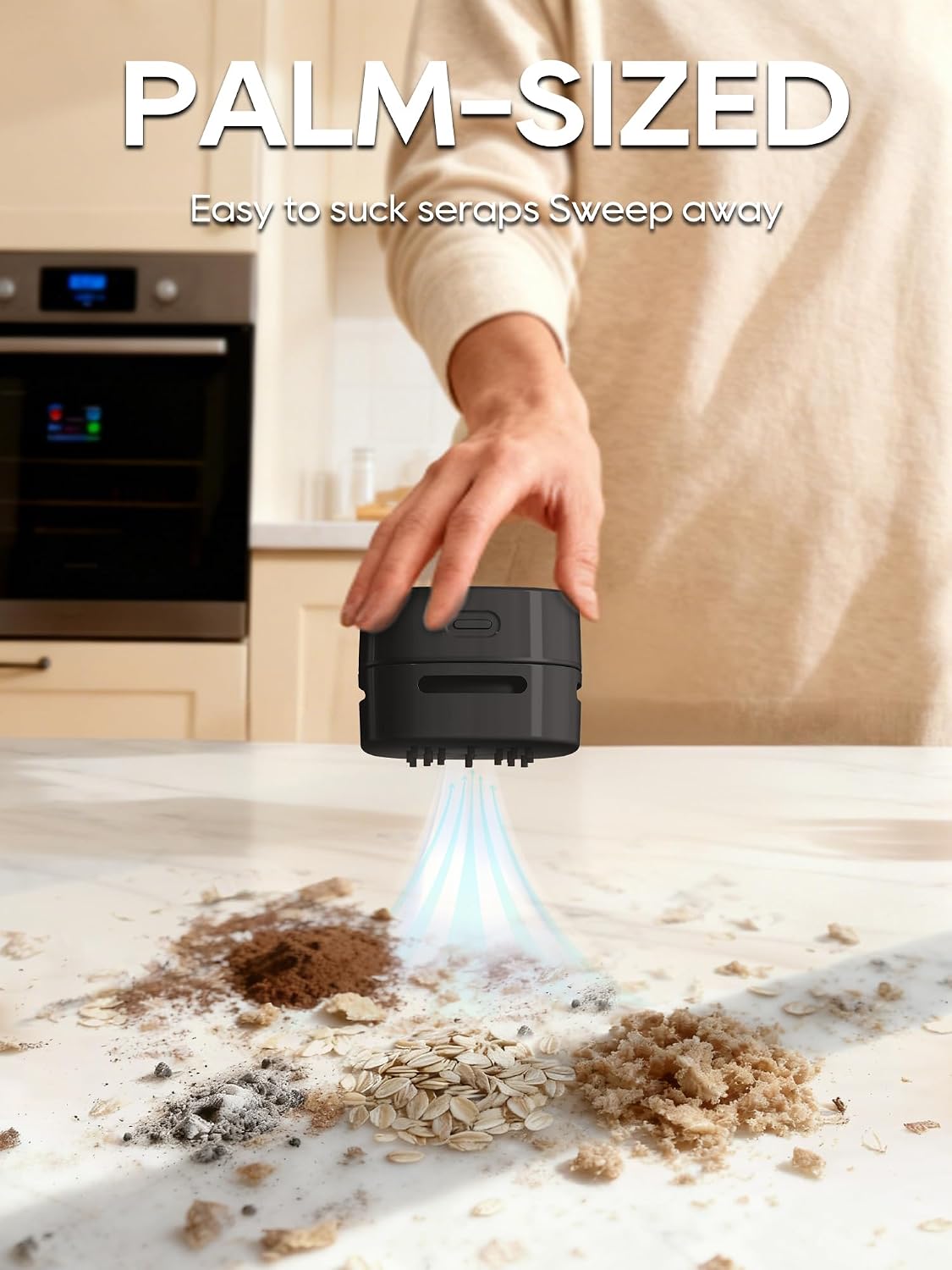 IGOKOTI White Elephant Gifts: Desk Vacuum Cleaner Mini,Counter Vacuum,Tabletop Vacuum Cleaner USB Rechager, Cordless Energy Saving Design - Image 6