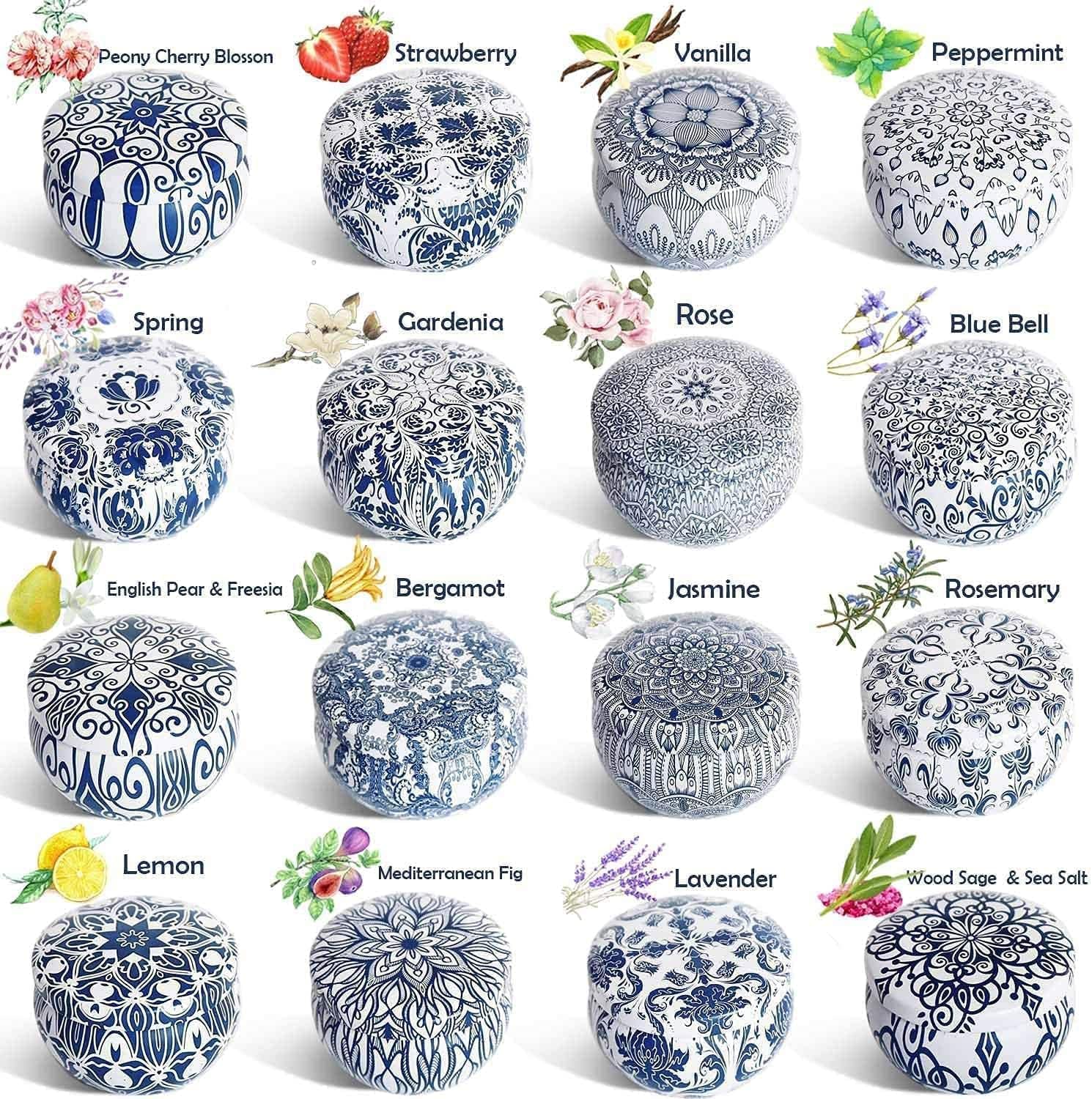 YOROXRG Scented Candles Gifts Set 16 Pack Soy Wax Travel Tin Jar Candles for Home 2.5 OZ for Mom for Christmas, Birthday, Thanksgiving, Mother's Day - Image 2