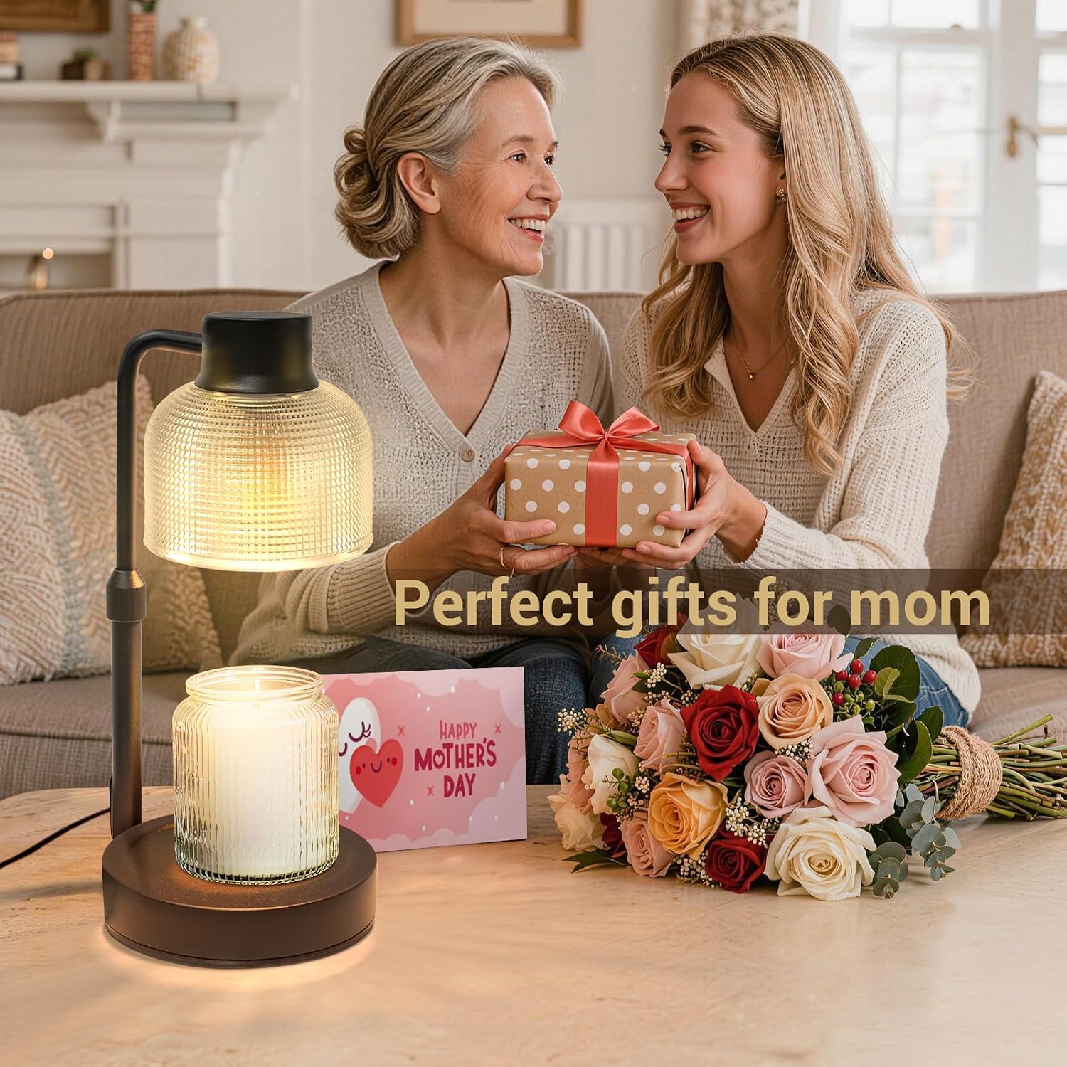 Candle Warmer Lamp with Timer, Birthday Gift for Women, House Warming Gift | Housewarming Gift New Home, Room Decor,Wax Melt Warmer for Scented Jar Candles with 2 Bulbs, Fall Decor for Home Living Room - Image 6