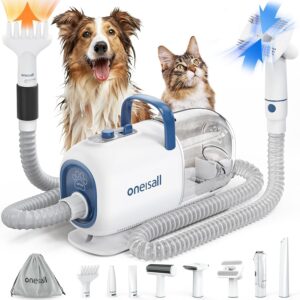 oneisall 8-in-1 Dog Grooming Vacuum...