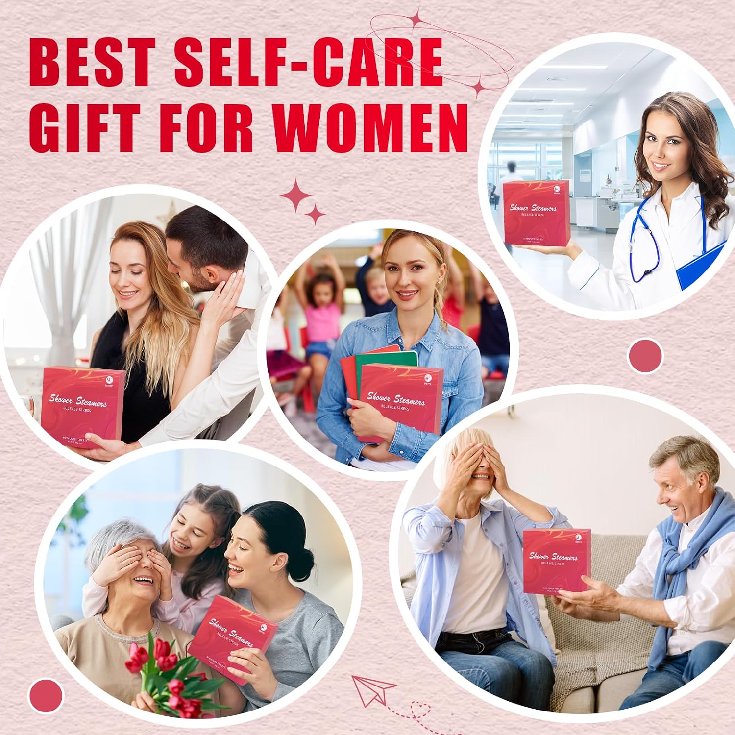 Shower Steamers Aromatherapy Birthday Gifts for Women, 24pcs Shower Bombs with Natural Essential Oils, Hotel Home Shower Spa, Self Care Gifts for Mom Wife Grandma Sister Her, Appreciation Gifts - Image 8