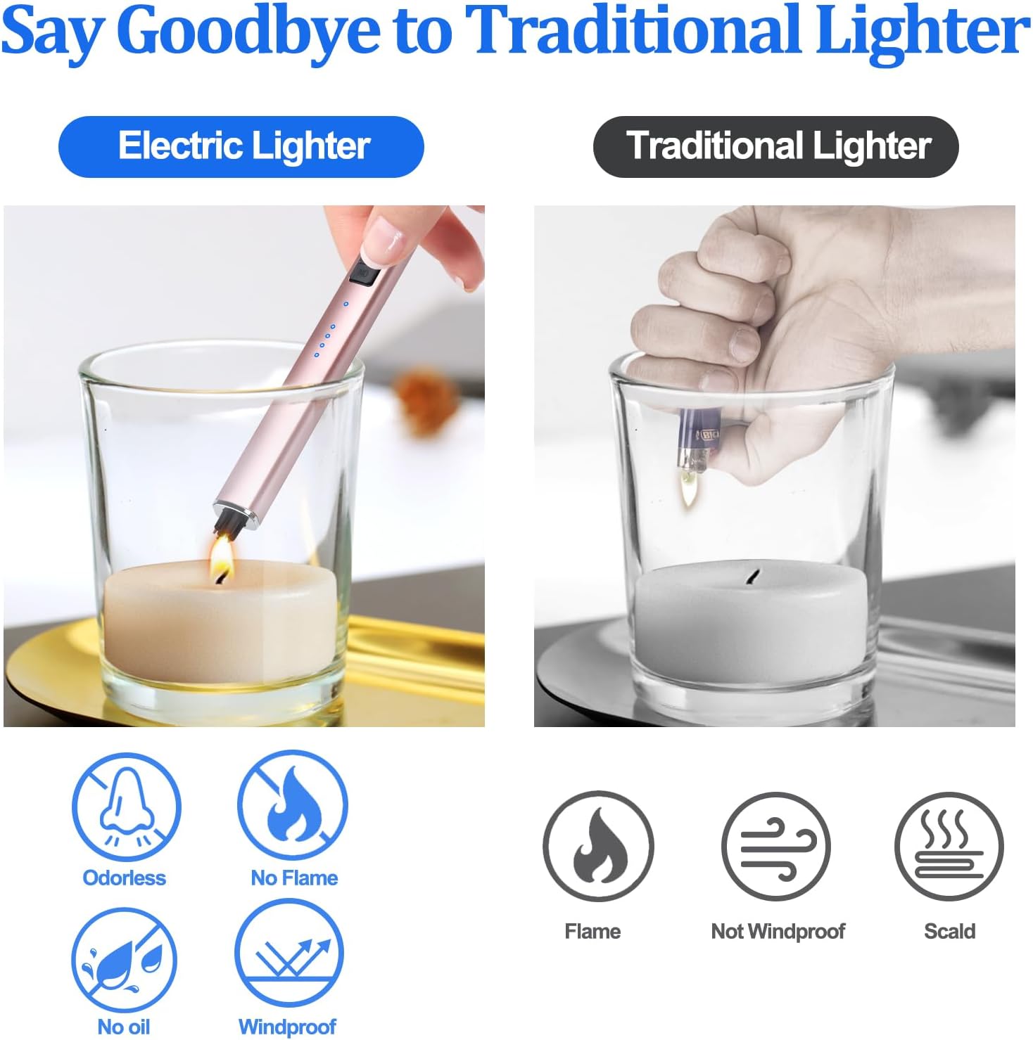 Electric Candle Lighter Christmas Stocking Stuffers Gifts for Women - Image 2
