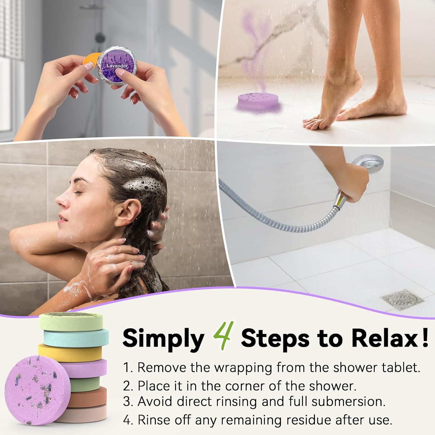 Shower Steamers Aromatherapy 8 Pack, Birthday Gifts for Women Men & Luxury Gift Box Packaging, Premium Shower Bombs with Natural Essential Oils, Home Spa Stress Relief, Relaxation Self Care - Image 7