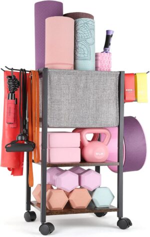 Yoga Mat Storage Rack Home Gym Equi...