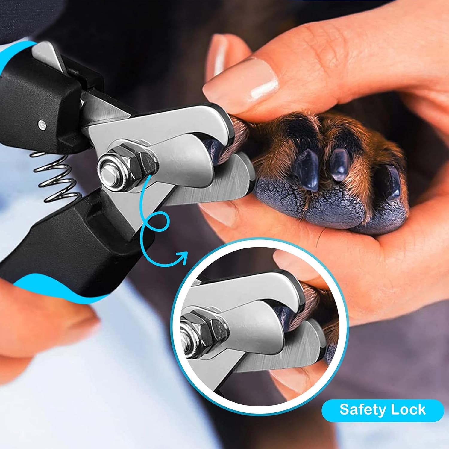 Candure Pet Nail Clippers, Blue, Large to Medium Pets - Image 4