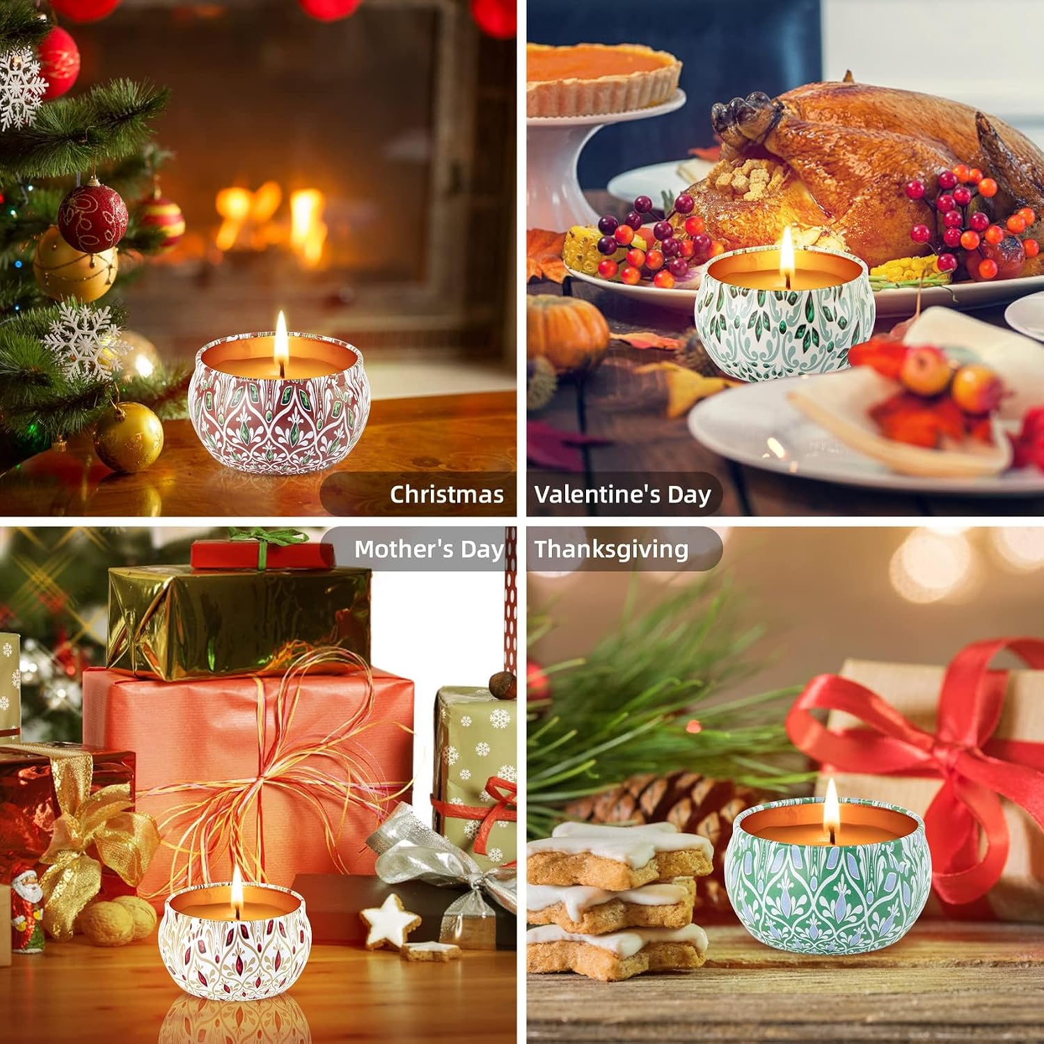 Alikiai Scented Candles for Women, Candles for Home Scented, 12 Pack Soy Wax Christmas Candles Set, Birthday Gifts for Women Best Friends Sister Colleague - Image 4